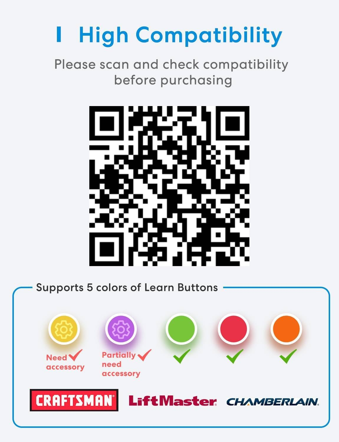 Meross Smart Wi-Fi Garage Door Opener Remote, APP Control, Compatible with Alexa, Google Assistant, No Hub Needed image number 3