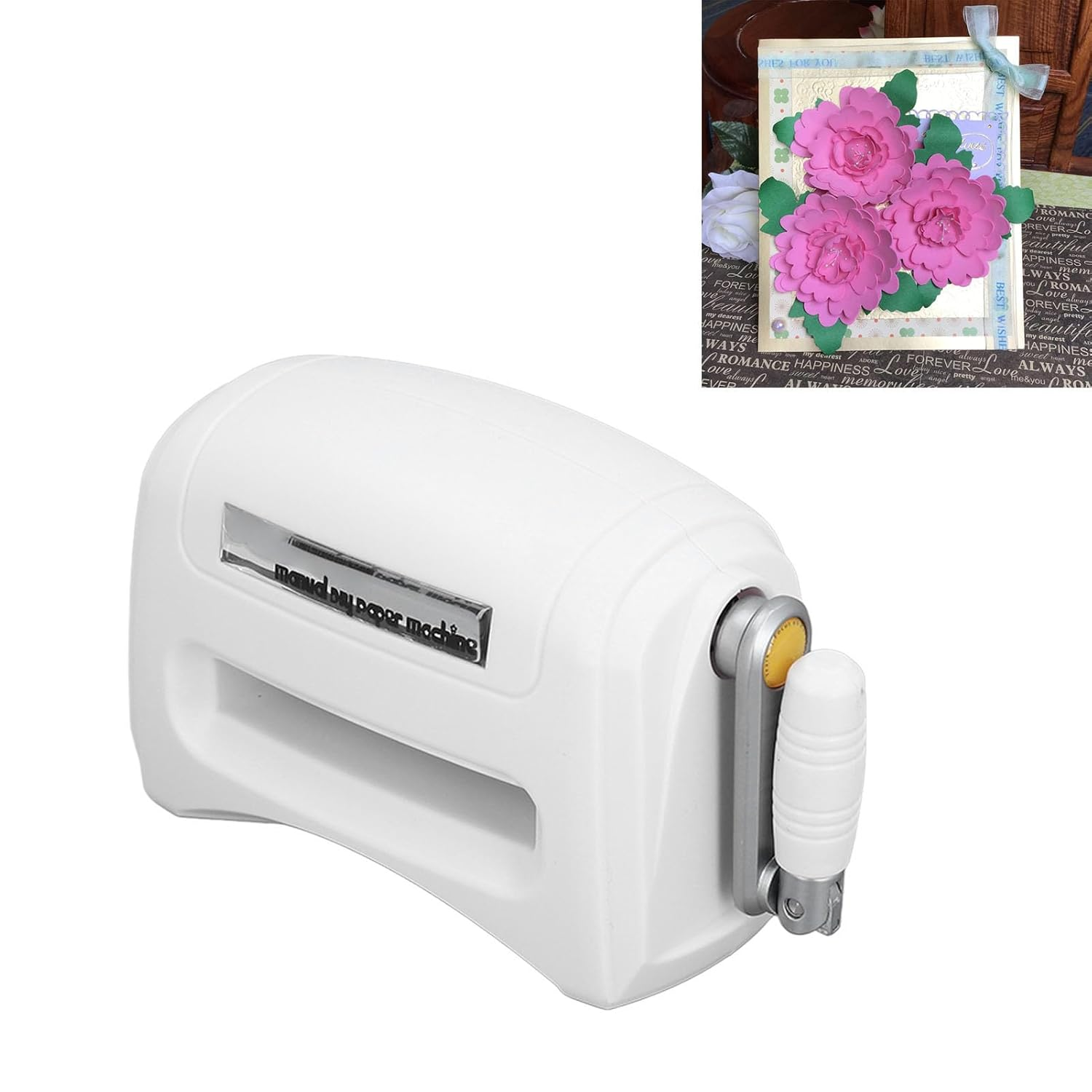 Die Cutting and Embossing Machine, Mini Manual Die Cut Machine Portable Card Making and Scrapbooking Supplies Tools with Backing Boards for Crafting and Scrapbooking image number 6