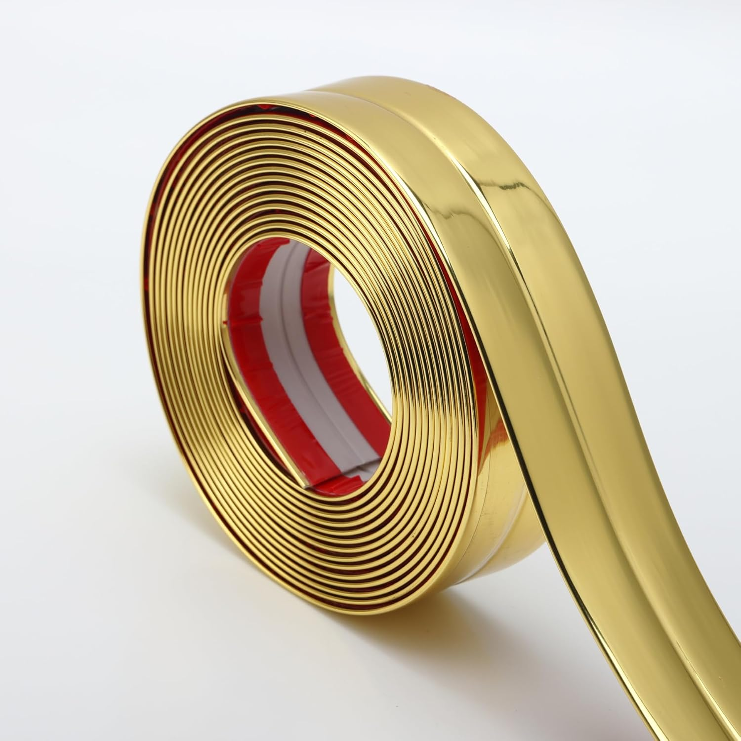 Peel and Stick Multifunctional Molding, 3-In-1 Design - Wall Trim & Corner Guards & Caulk Strip Baseboard for Floor, Table and Door Frame (Shiny Silver, 5M X 2Cm)