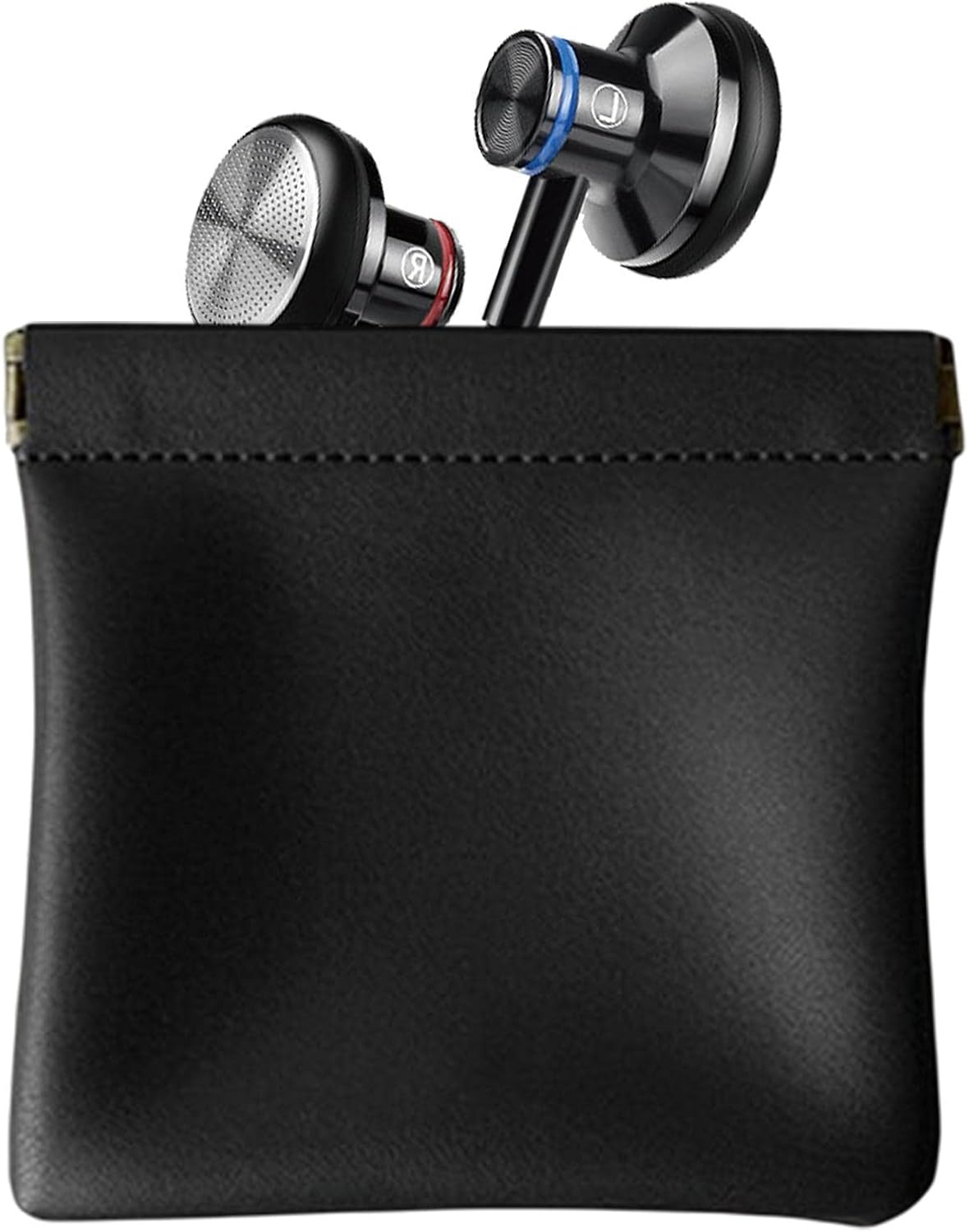 Cosmetic Bag Squeeze Top,Portable Makeup Pouches for Purse - No Zipper Portable Small Item Organizer Storage Bag for Women Girls Ladies Travel Yongbao image number 4