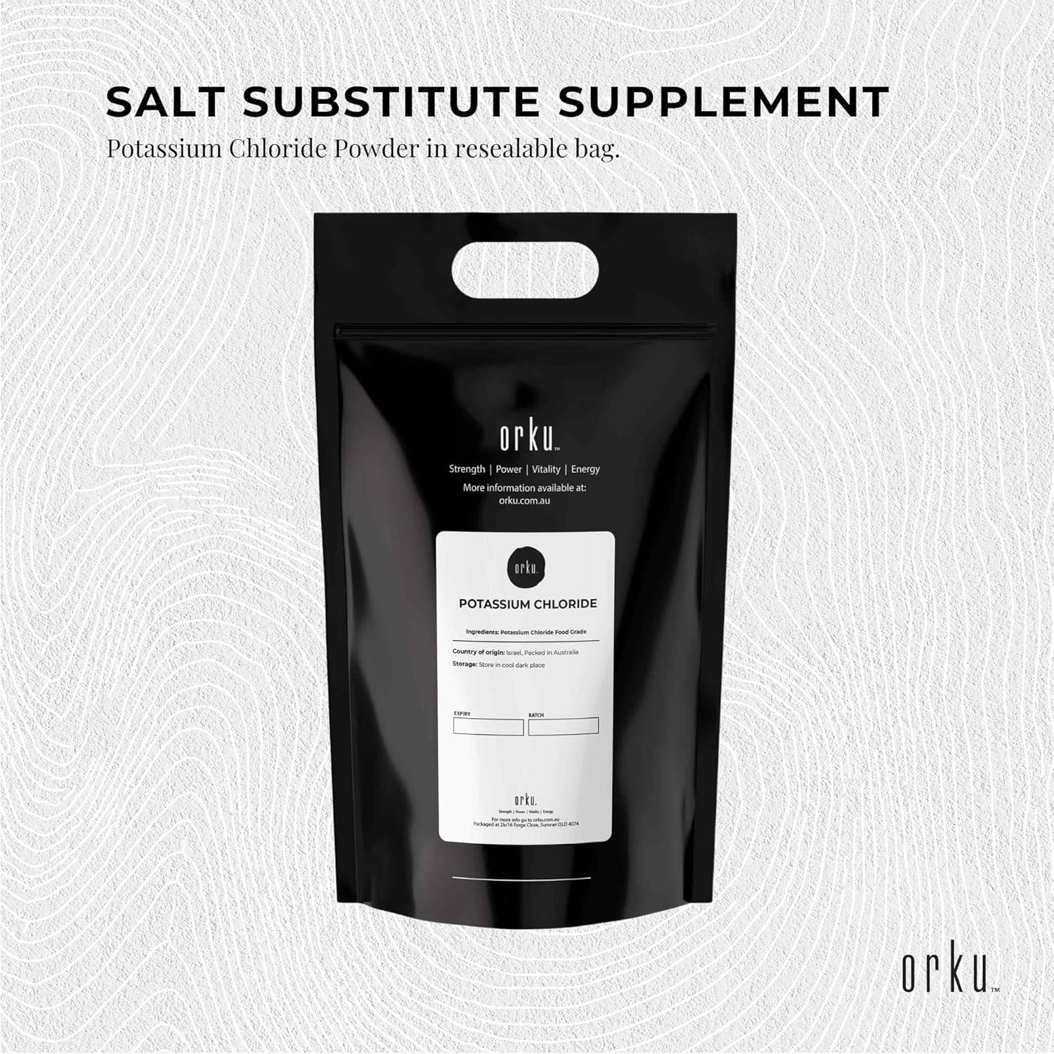 5Kg Potassium Chloride Powder - Pure E508 Food Grade Salt Substitute Replacer