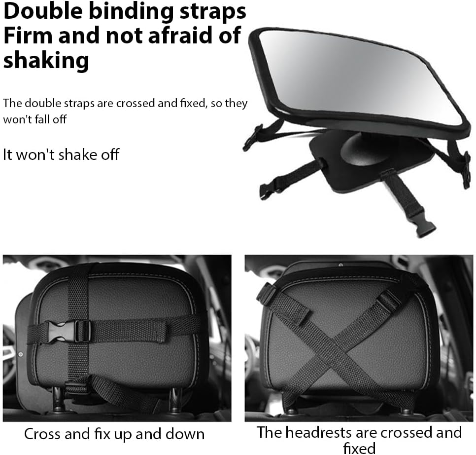 Baby Car Mirror &ndash; Adjustable Wide-Angle Acrylic Shatterproof Rear View Mirror for Back Seat, Durable Car Seat Mirror for Infants & Toddlers, Wide Rearview & 360&deg; Rotation, Easy Assembled image number 5