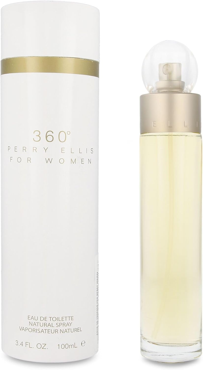 Perry Ellis 360&deg; Eau De Toilette, 100Ml, White, 3.4 Fluid Ounce (PE2552) image number 3