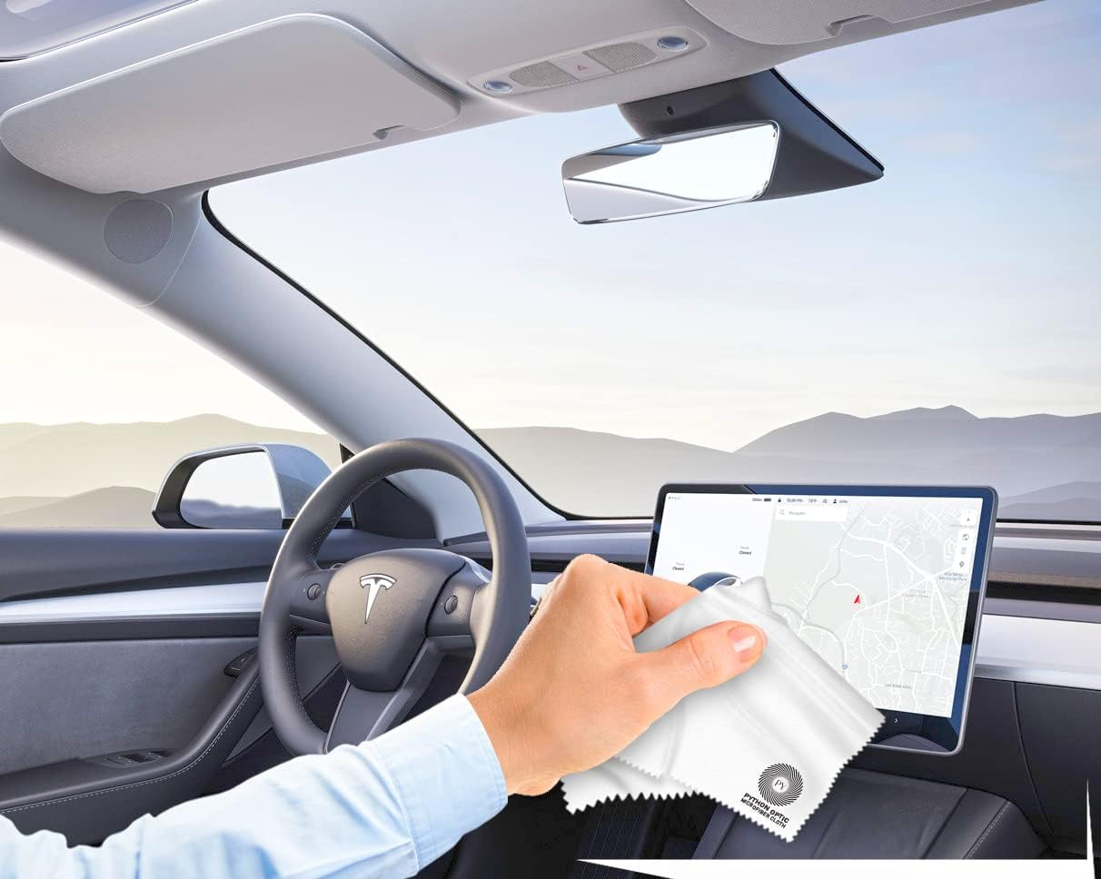 Python Premium Microfiber Cloth 12X16In - Scratch-Free Optical Lens & Glasses Cleaner, Screen Cleaning for Computers, Tvs, Apple Devices, Zeiss Lenses, Luxury Watches & Expensive Optics