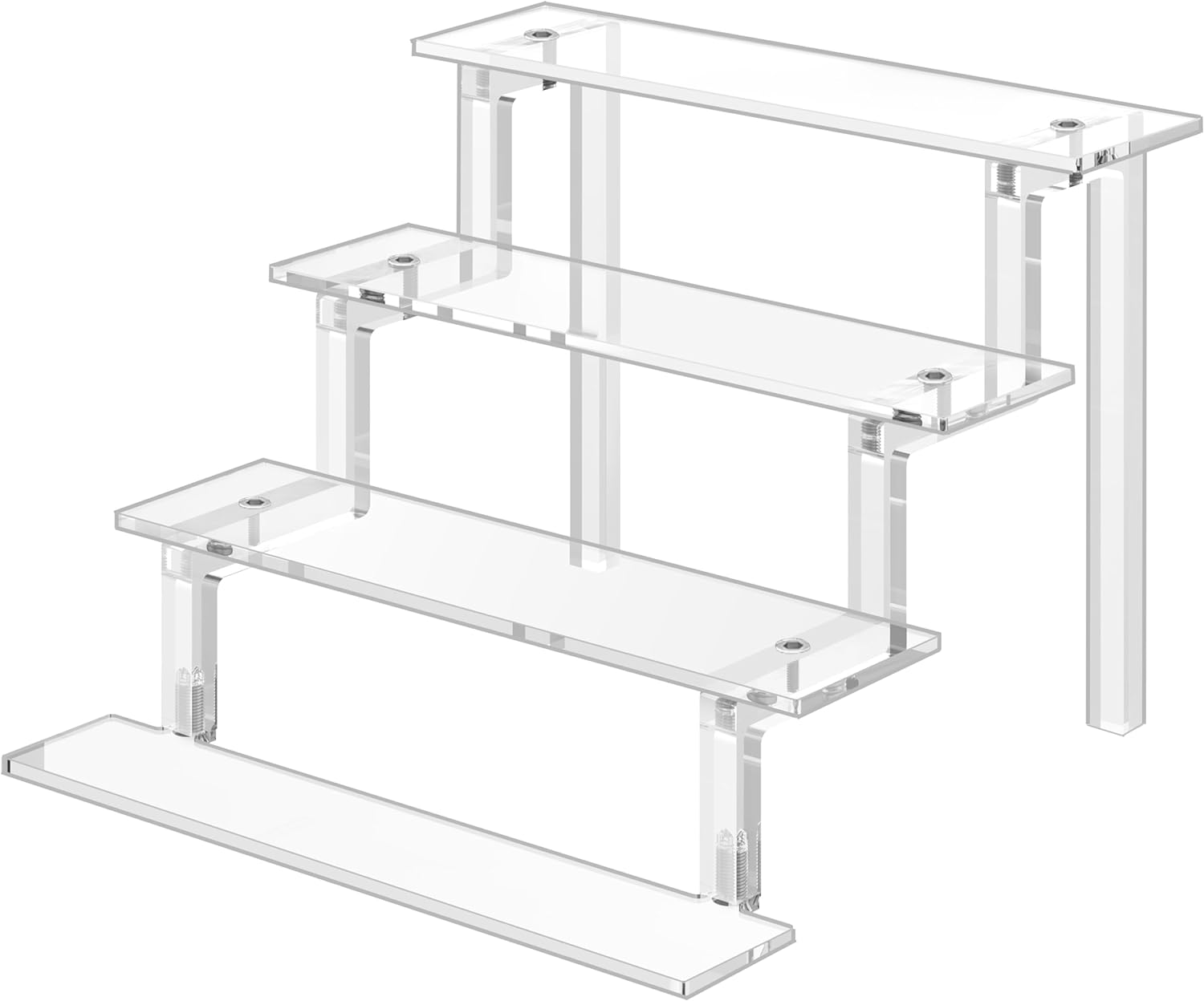WINKINE Acrylic Display Stand, Clear Riser for Amiibo Funko POP Figures, Acrylic Tiered Display Stand for Decoration and Organize, Acrylic Step Riser for Display, Perfume Organizer Perfume Stand image number 3