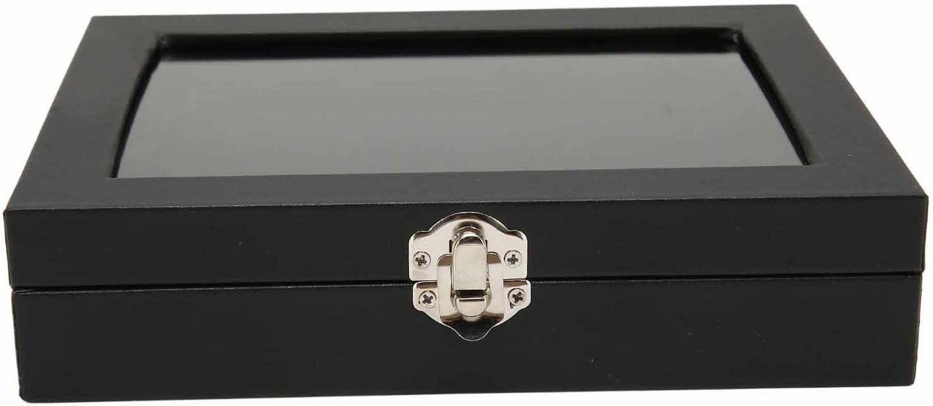 Dustproof Pin Display Case, Transparent Glass Cover Pin Collection Display Box Table Top Jewelry Display Case for Military Medals, Beach Tags, Jewelry Pin, Collectibles (S) image number 6