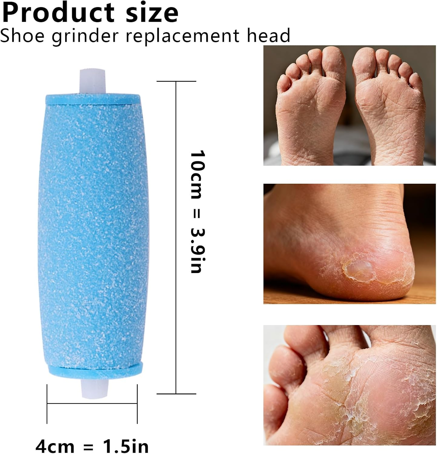 SUNNIFLY Pack of 12 Callus Remover Replacement Rollers for Scholl Velvet Smooth, for Removing Calluses and Calluses for Effective Foot Care, Coarse and Medium Coarse Replacement Heads image number 6