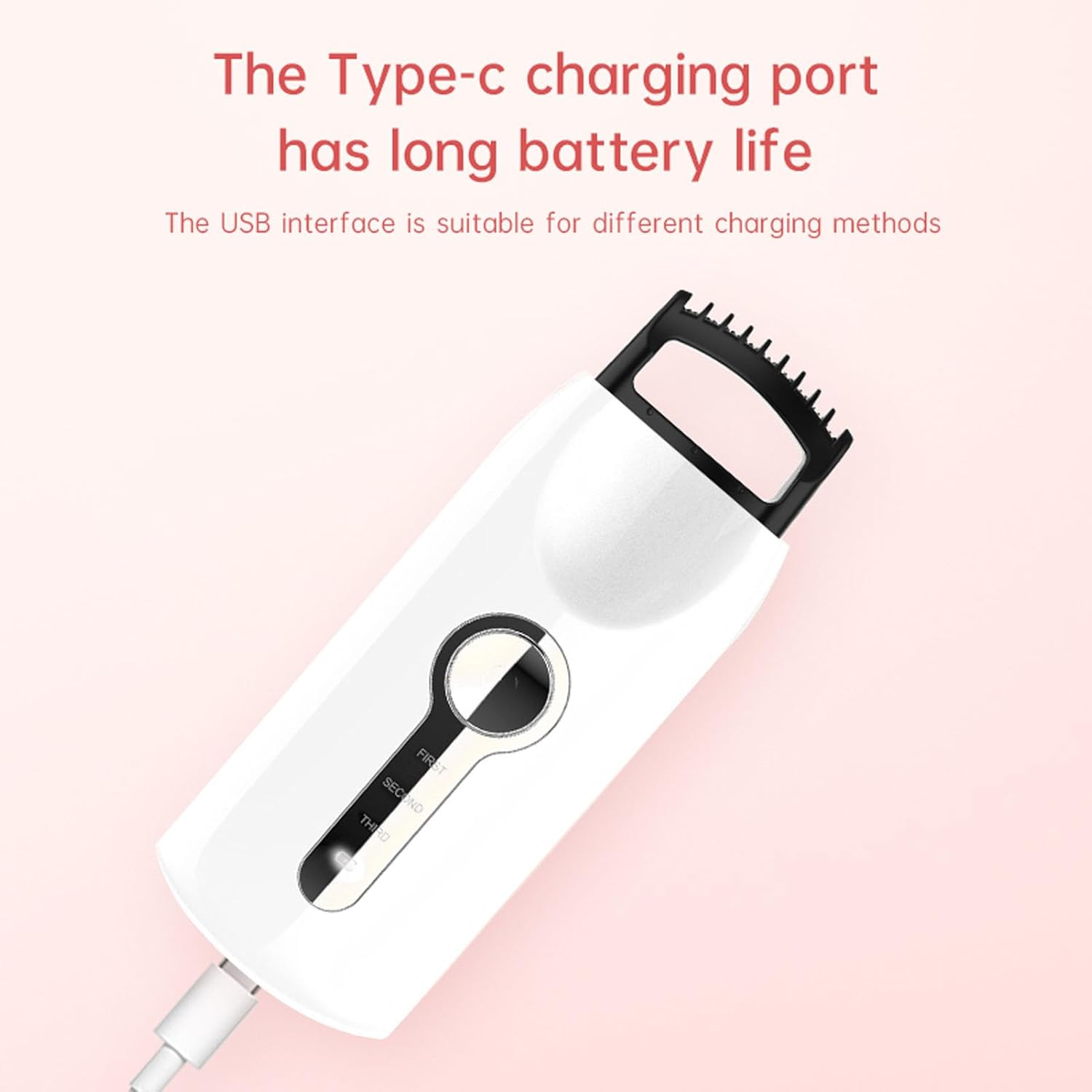 Electric Heated Eyelash Curler Rechargeable - Portable Mini Lash Curler with Quick Heating & Temperature Control (White) image number 1