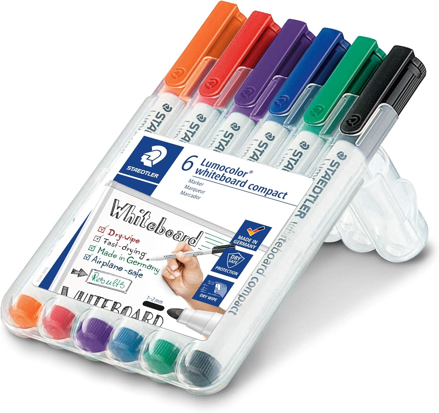 Staedtler Lumocolor Compact 341 Whiteboard Marker, Assorted (Pack of 6) image number 4