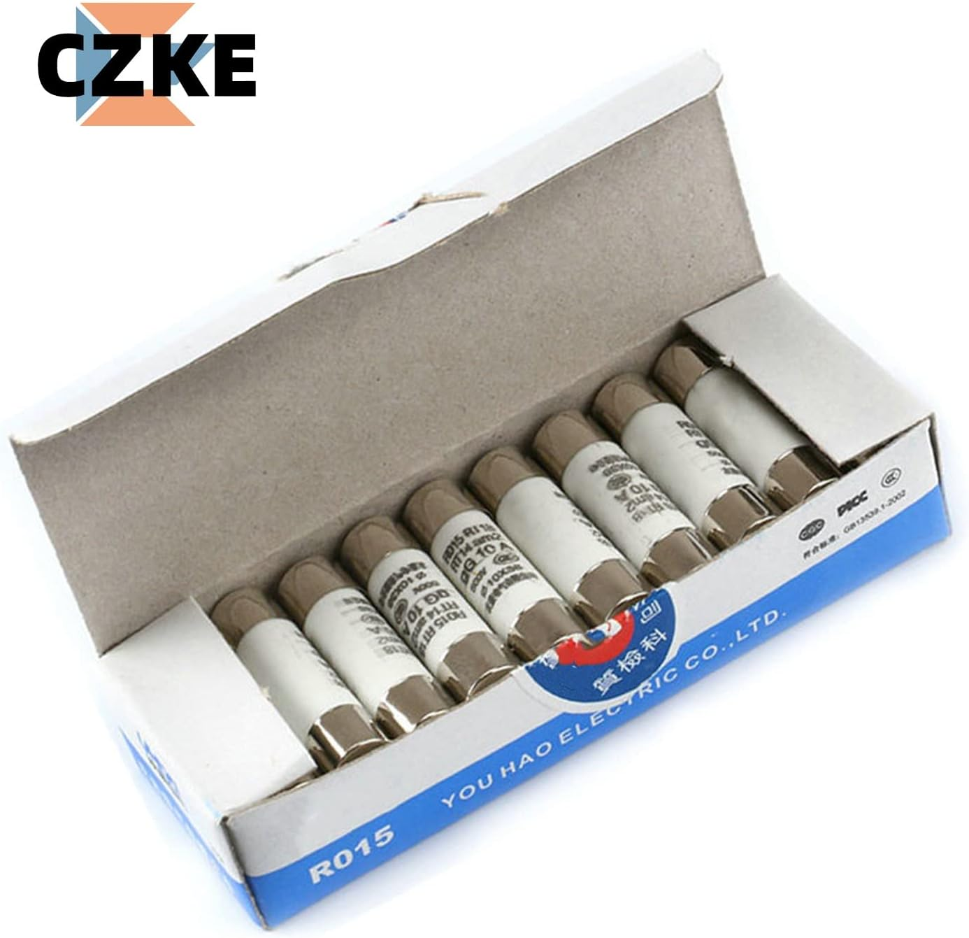 GUMMMY 5Pcs 10 * 38 Fast Blow Ceramic Fuse 10X38Mm Fuse 500V 0.5A 1A 2A 4A 5A 6A 8A 10A 16A 20A 32A RO15 RT18 RT14 (Size : 32A) image number 4