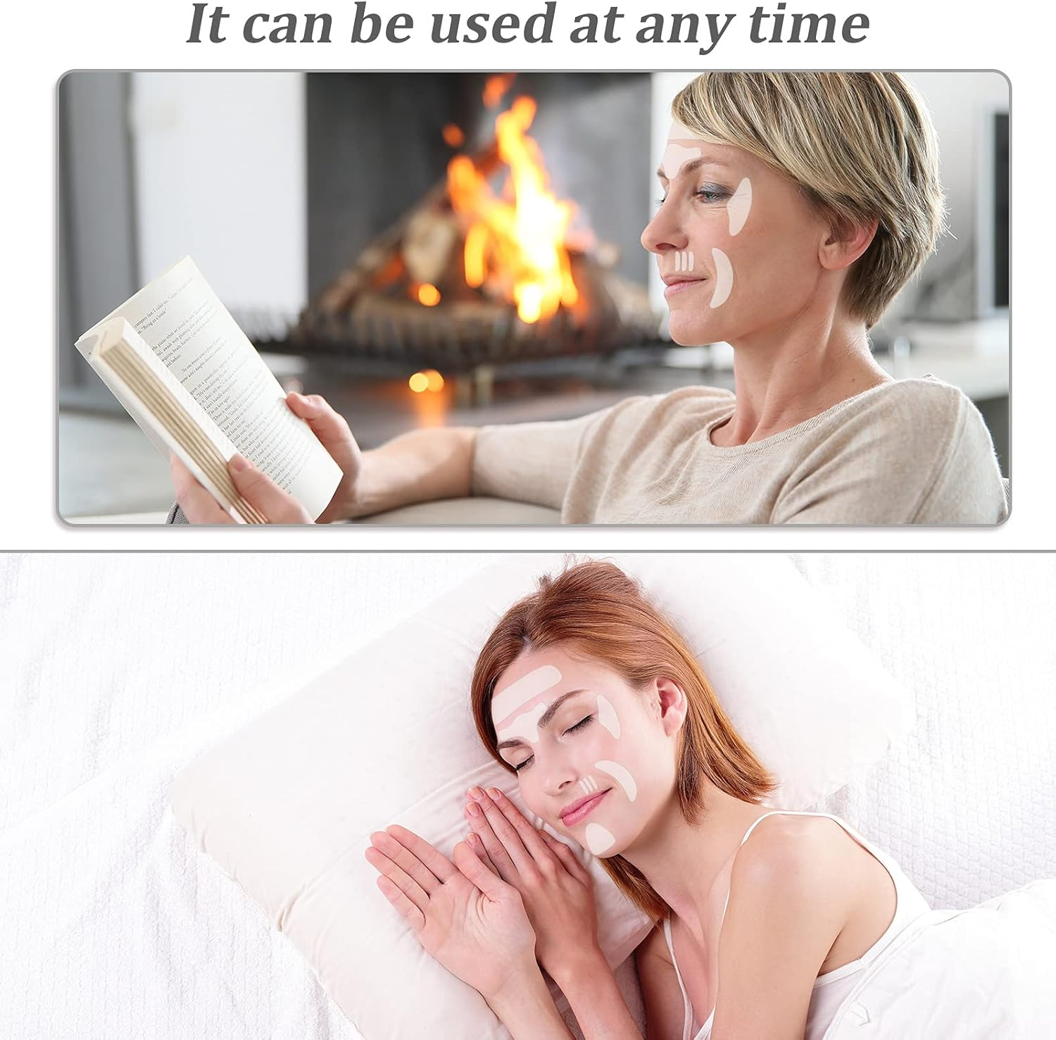 16 Pieces Facial Silicone Patches Reusable Silicone Face Patch Face Patches, Soft and Comfortable, Easy to Carry, Silicone Gel Pads on Forehead, Cheek, Lip, Eye, Neck, Chin, Chest image number 3