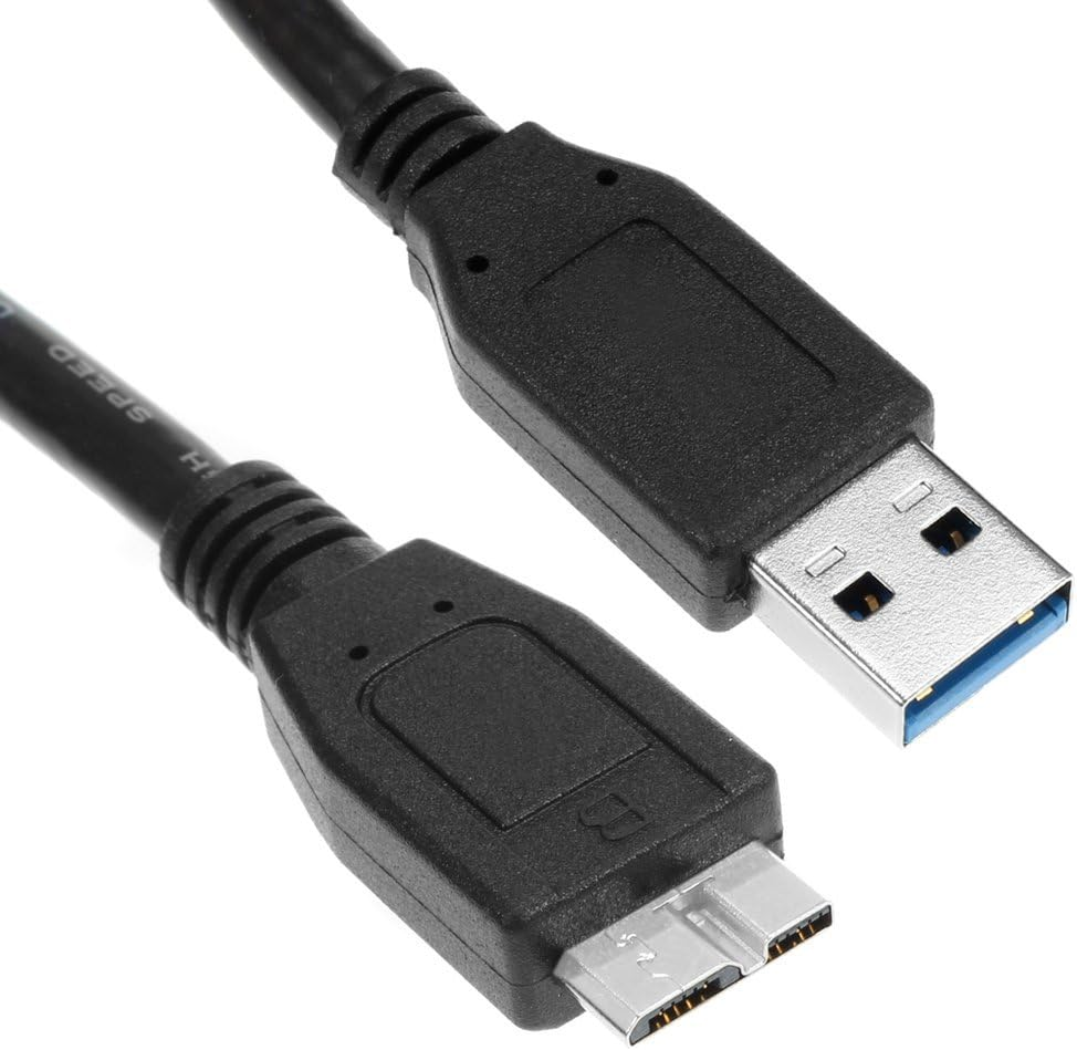 Ezopower USB 3.0 Cable/Cord for Seagate Goflex, Expansion, Expansion Desktop External Hard Drive Super Speed 5Gbps a / Micro B Device, 3FT - Black image number 2