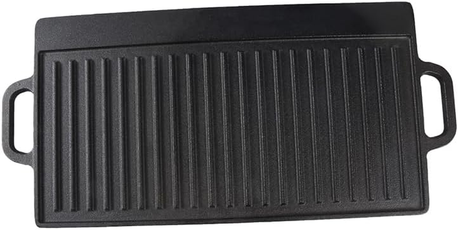 1X Cast Iron Griddle 50X23CM - Double-Sided Flat/Ridged Design, Griddle Pan for Stovetop, Camping & Fire Pit, Perfect for Grill BBQ, Steaks, Vegetables image number 3