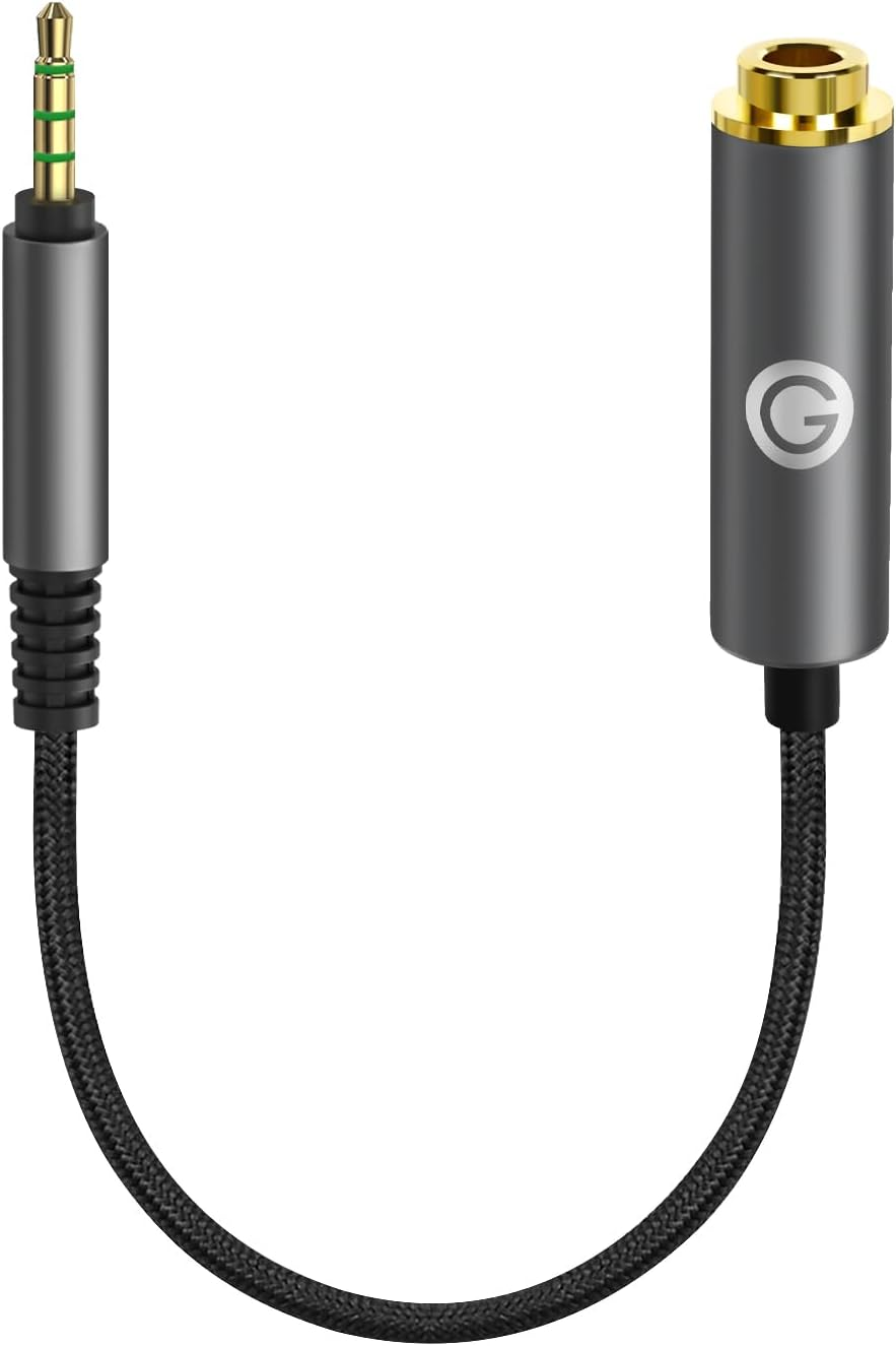 Geekria 2.5MM Balanced Male to 4.4MM Balanced Female Conversion Cable/5-Pin Converter Audio Cable, Headphones Plug Adapter, Aluminum Alloy Audio Plug, PP Yarn Braided Upgrade Cable (0.45Ft) image number 4