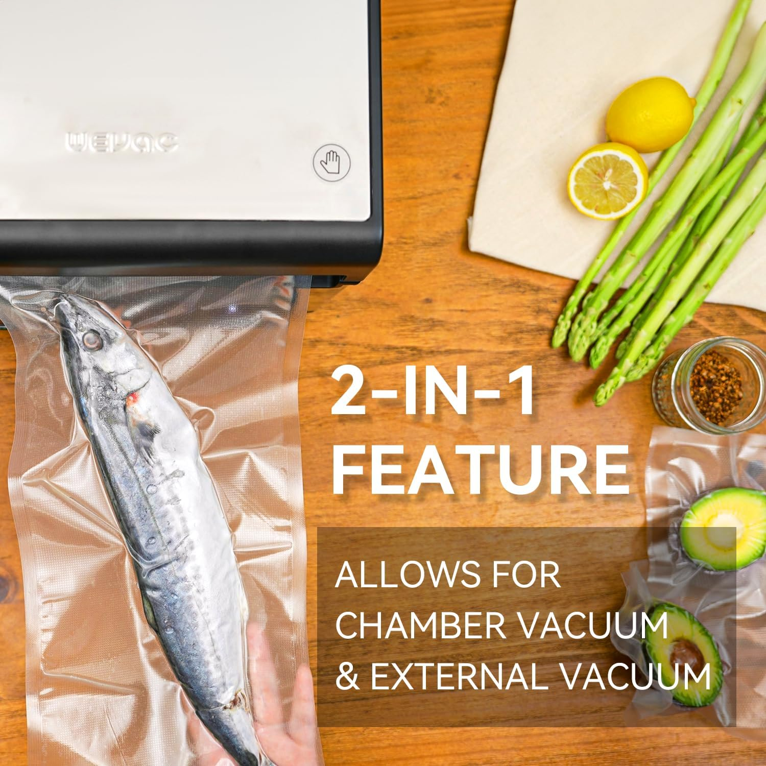 Wevac Chamber Vacuum Sealer 10 Inch, AU Standard, Supports External and Chamber Vac, Vacuum Liquid or Juicy Food, Meats, Soups, Sauces, Compact Design, Heavy Duty, Commercial Machine 220V CV10 image number 1