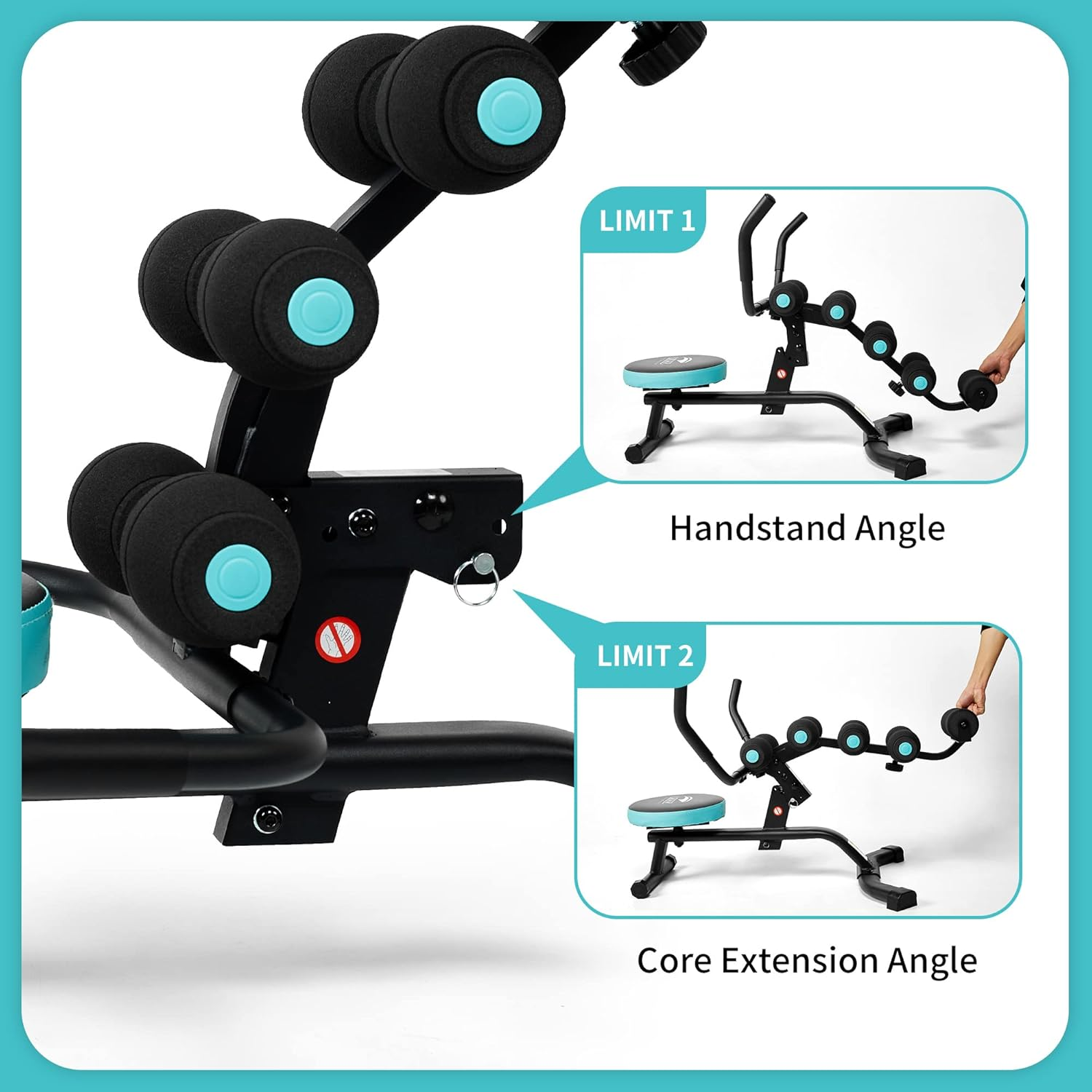 Leikefitness Exercise Twist Workout Chair with Foam Roller for Core & Abdominal Strength Training,Back Relax Back Stretching 360&deg; Rotating Seat image number 4