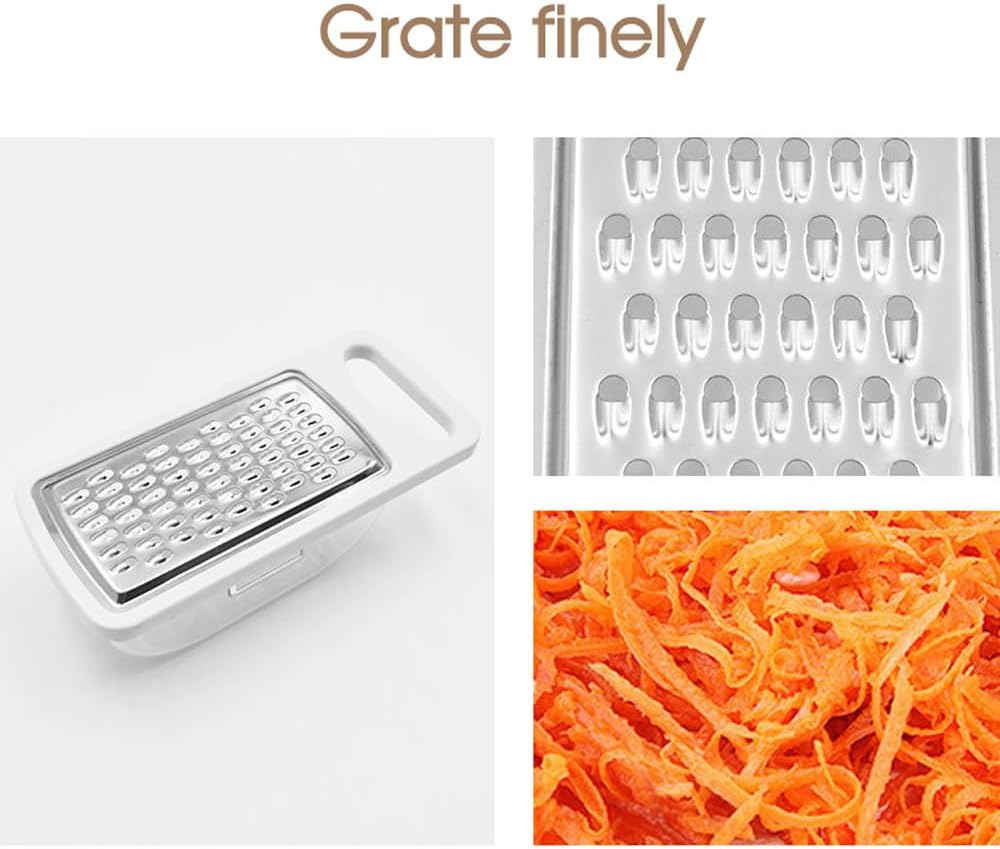 OZSTOCK Stainless Steel Box Grater with Storage Container &ndash; 13.5CM Cheese & Vegetable Grater, Sharp Blades for Effortless Shredding, Durable Kitchen Tool for Cheese, Vegetables, Fruits & Chocolate (1) image number 5