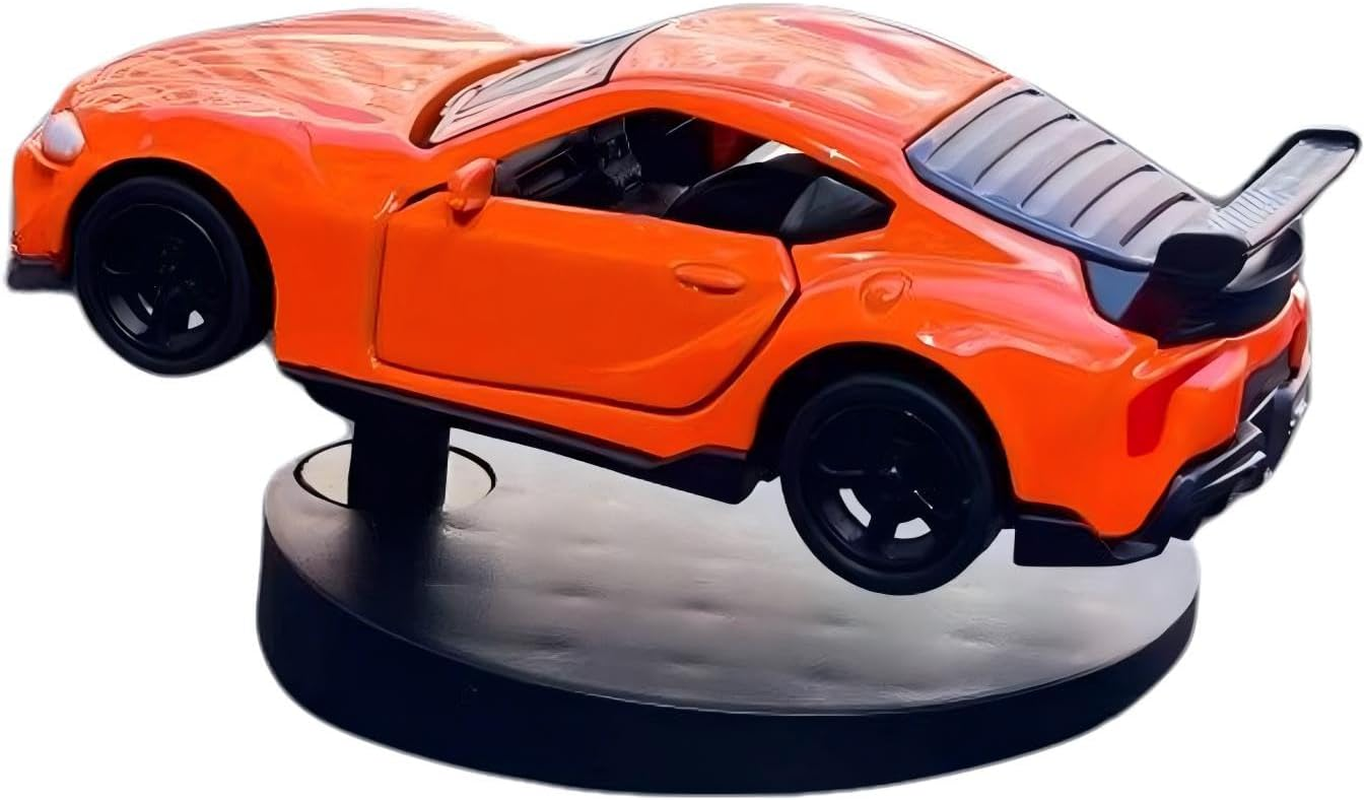 Car Dashboard Decorations &ndash; Drift & Turn Mini Car Model Ornament &ndash; Dynamic Interactive Automobile Decor for Enthusiasts Vehicle Interior Dashboard Drifting Decorations Accessories Gifts(Orange-Red) image number 1