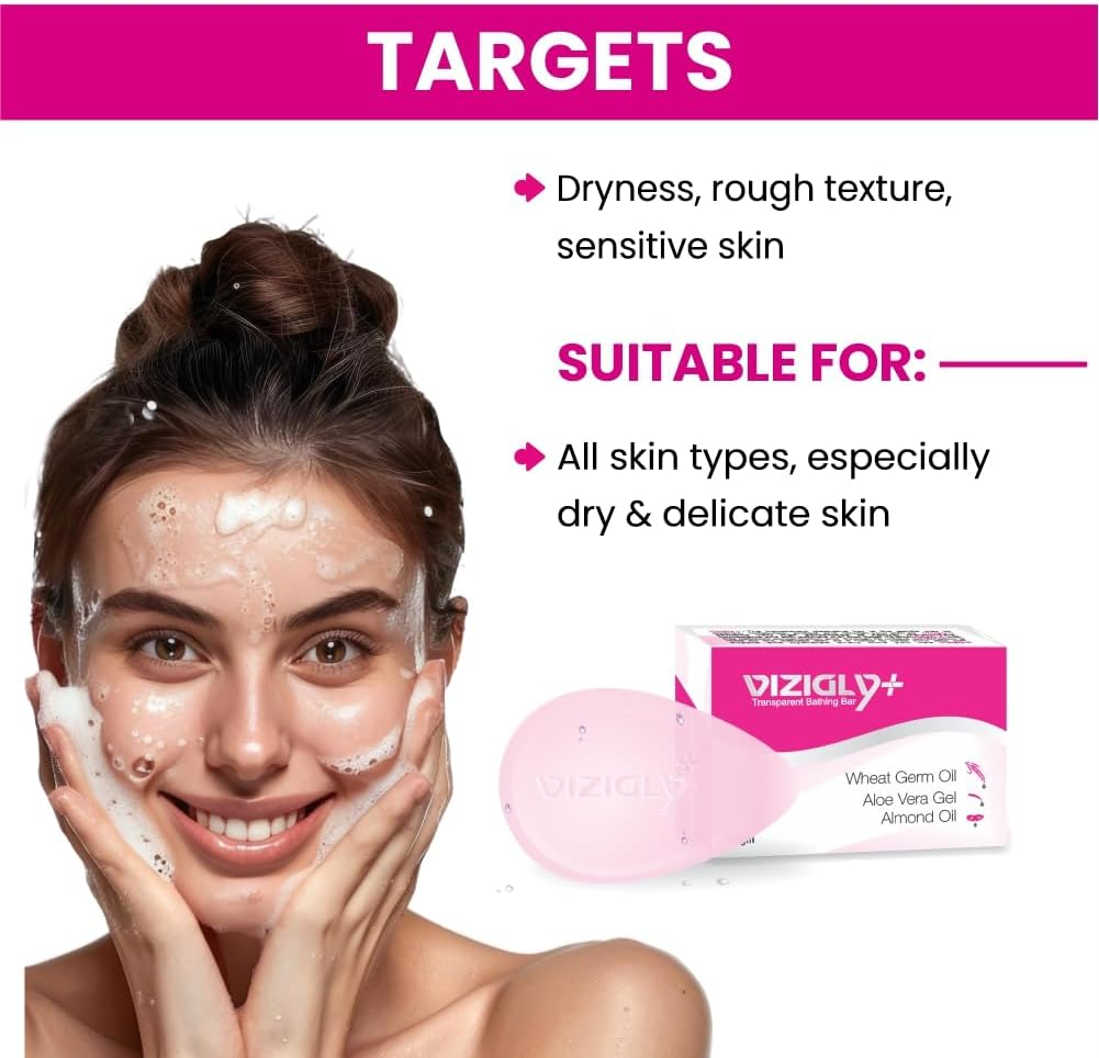 Vizigly+ Transparent Bathing Soap 100Gm - Pack of 2 image number 3