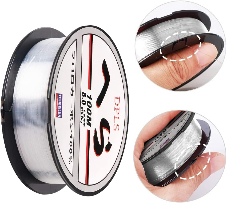 100 Meters Clear Nylon Fishing Line, 0.5 Mm Monofilament, Strong Tension Wire for Fishing, Hanging, Craft image number 5