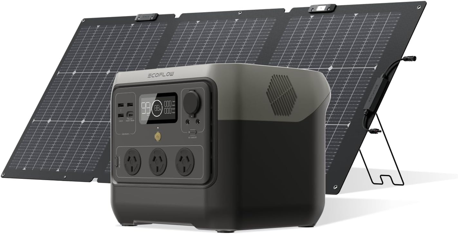 EF ECOFLOW Solar Generator RIVER 2 Pro 768Wh Lifepo4 Battery with 160W Solar Panel, 3X300W AC Outlets (1600W Surge), Portable Power Station for Home Backup Outdoors Camping RV Emergency image number 5