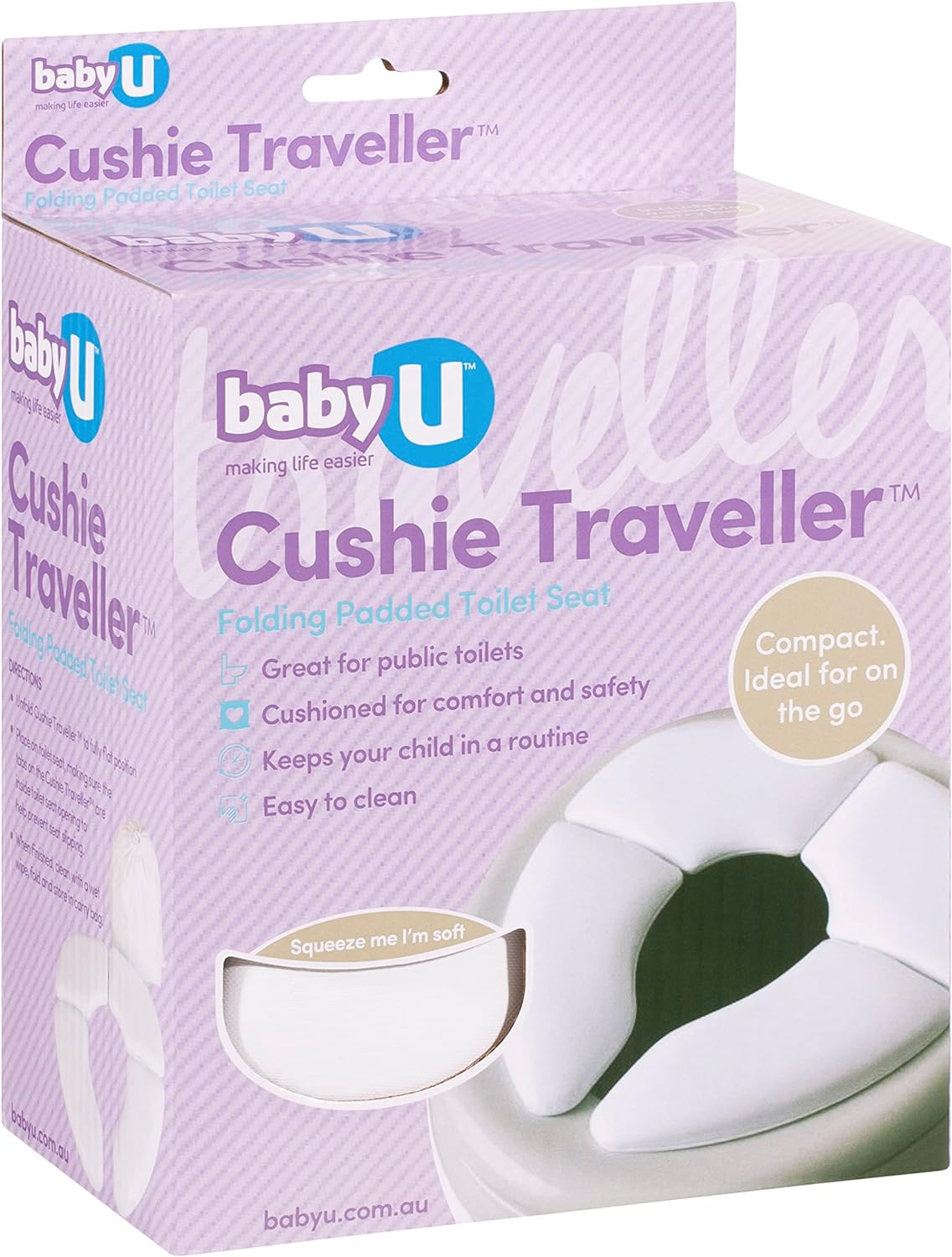 Babyu Cushie Traveller | Folding Padded Potty Seat | Toilet Training on the Go image number 2