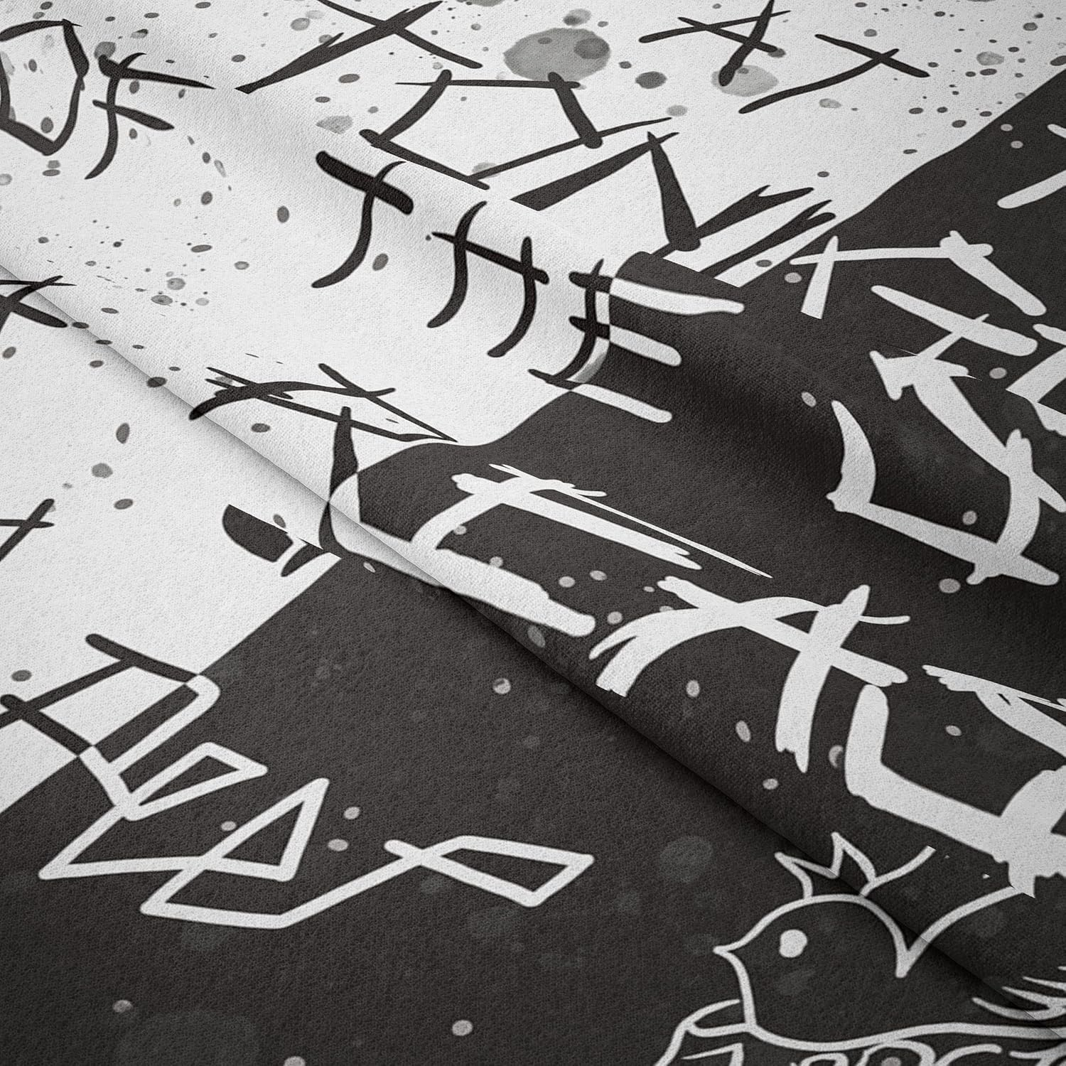 LWZAYS Rapper Wall Tapestry Lil Peep Tapestries Juice Wrld Black and White Star Tapestry for Bedroom Dorm Hip Hop Home Decorations Wall Hanging 60'' X 50'' image number 5