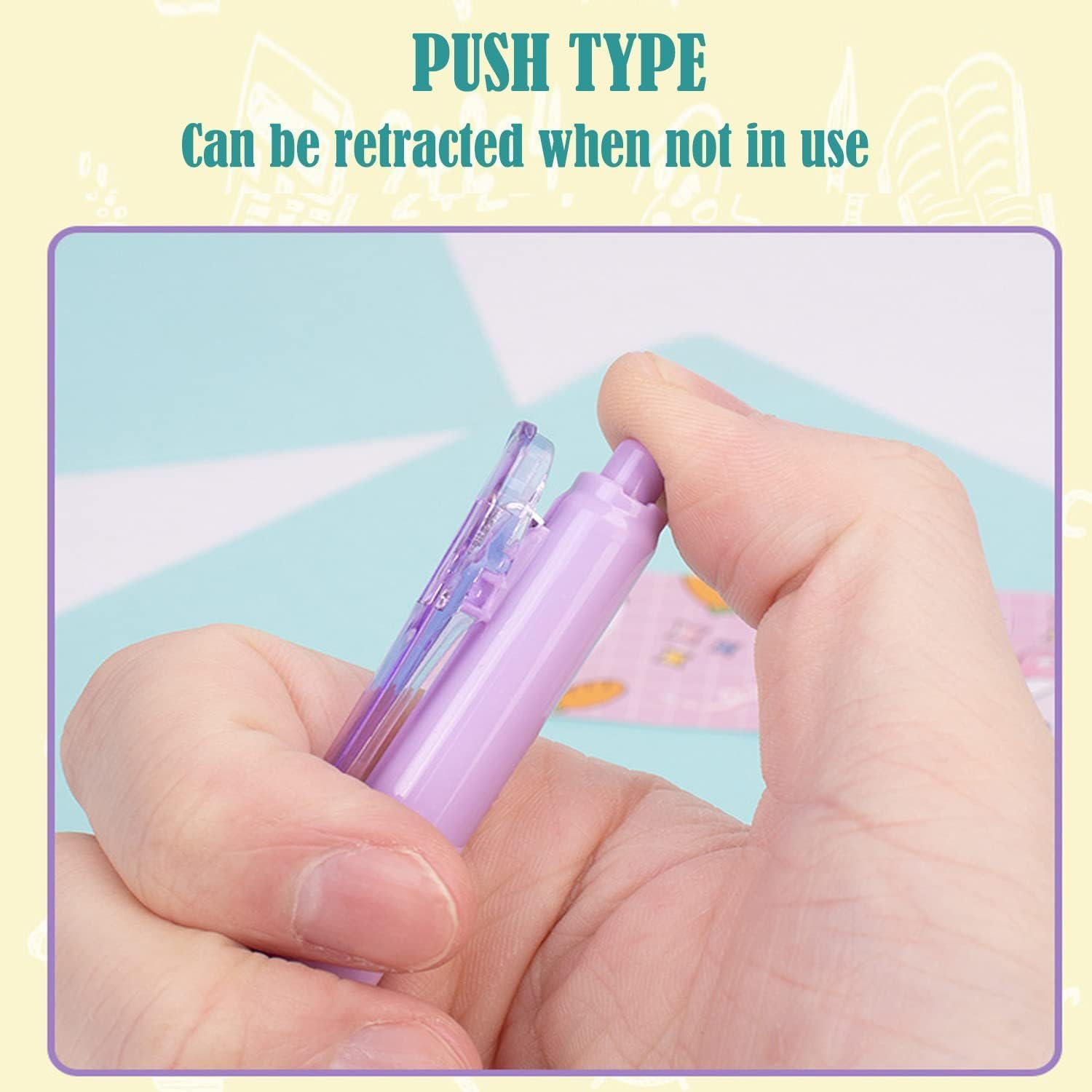 KEWAYO 5Pcs Craft Knife Pen Utility Knife Pen Retractable with 20 Pcs Replacement Blades Precision Paper Cutting Carving Tools for DIY Drawing Scrapbooking image number 1