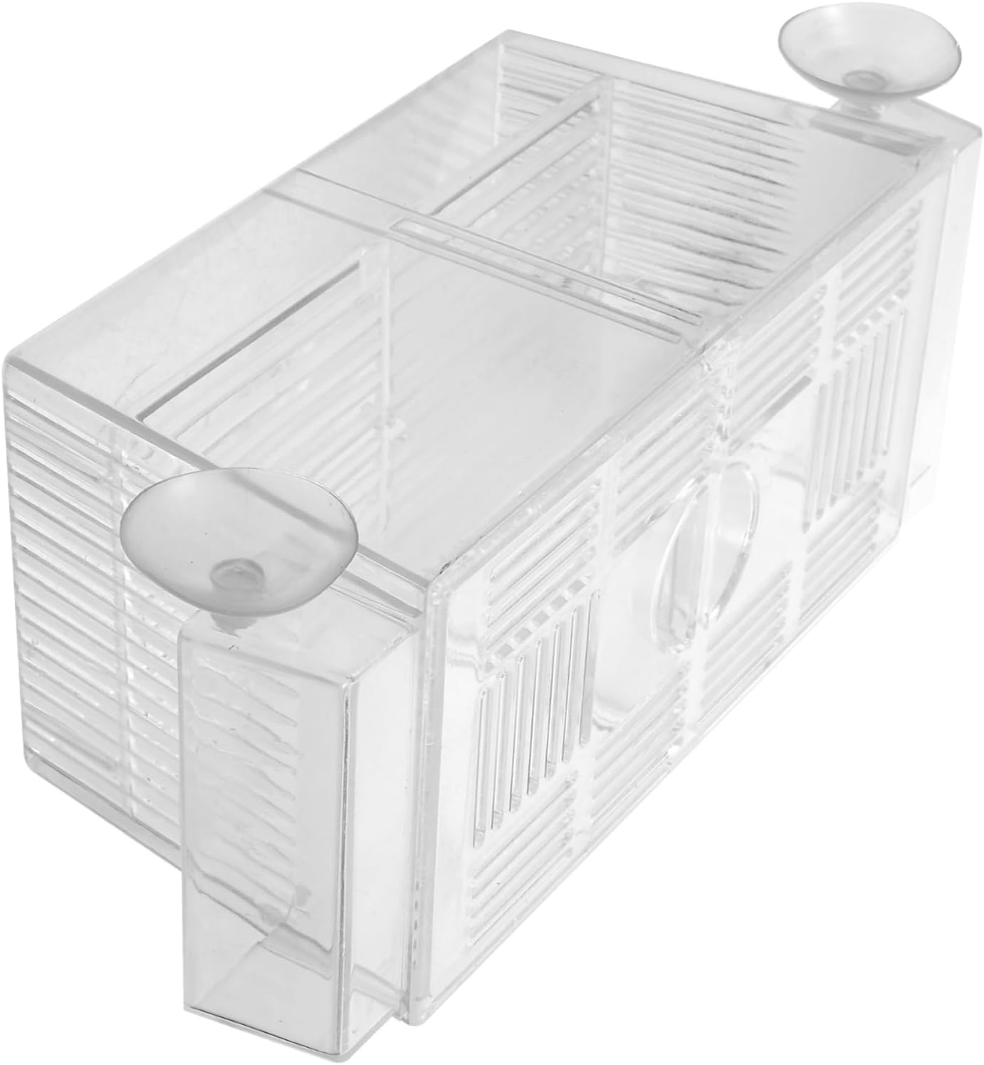 CIYODO Aquarium Fish Breeding Box with Divider Double-Layer Incubator Container Self-Floating Betta Fish Tank Suitable for Guppy and Shrimp Hatchery in Home Aquatic Pets image number 3