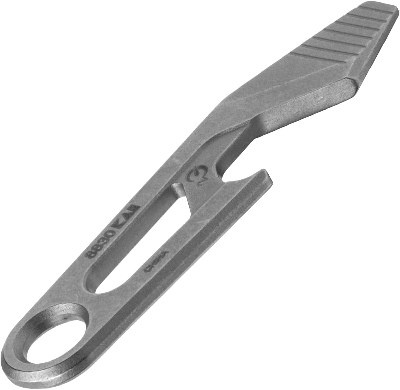 Kershaw Recap Keychain Bottle Opener, Gray Multi Tool with Bottle Opener, Pry Bar, and Flathead Screwdriver Tip, Fits Key Ring, Size of a House Key image number 2