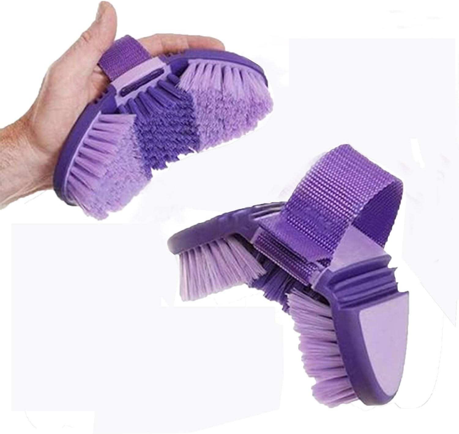Horse Brush Grooming Tool for Horses Bendable Horse Care Tool Horse Cleaning Soft Brush Horse Grooming Supplies （Purple） image number 3