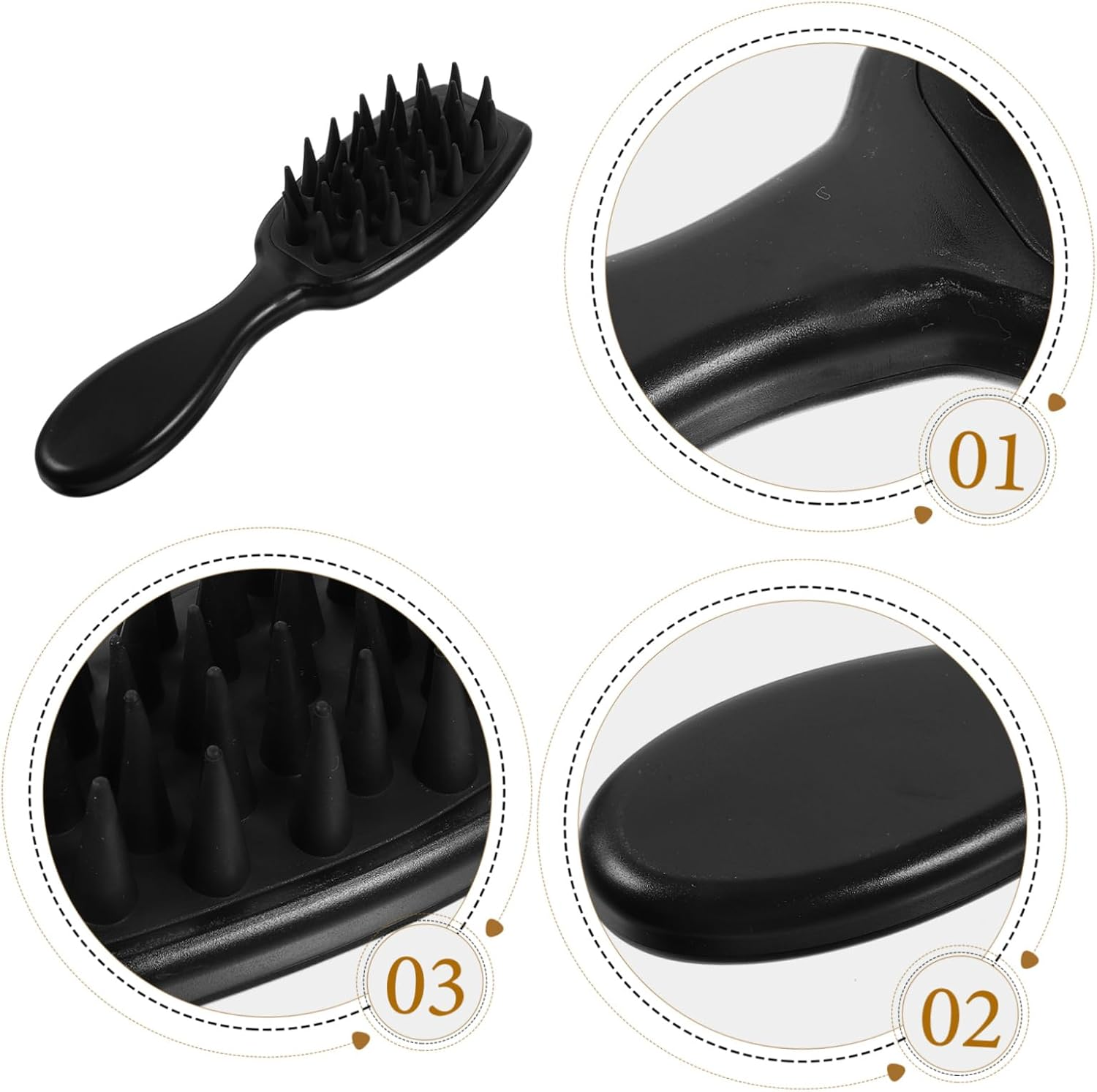 DINHEAROM Hair Scalp Massager Shampoo Brush Comb Scalp Brush for Hair Growth Compact image number 6