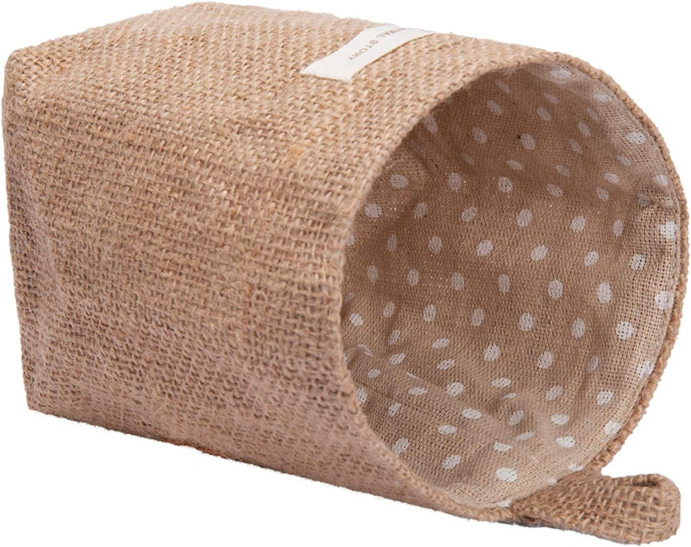 10 Pcs Wall-Hanging Storage Bags Hanging Storage Bags Cotton Linen Storage Basket Foldable Wall-Hanging Basket Family Organizer Box Decorative Bag image number 1