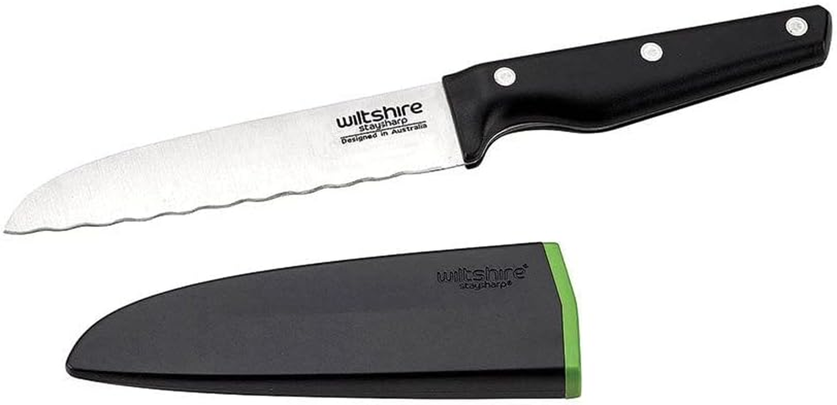 Wiltshire Staysharp Triple Rivet Multi-Purpose Utility Knife 15Cm &ndash; Stainless Steel Kitchen Knife with Built-In Sharpener for Chopping, Cutting and Slicing image number 4