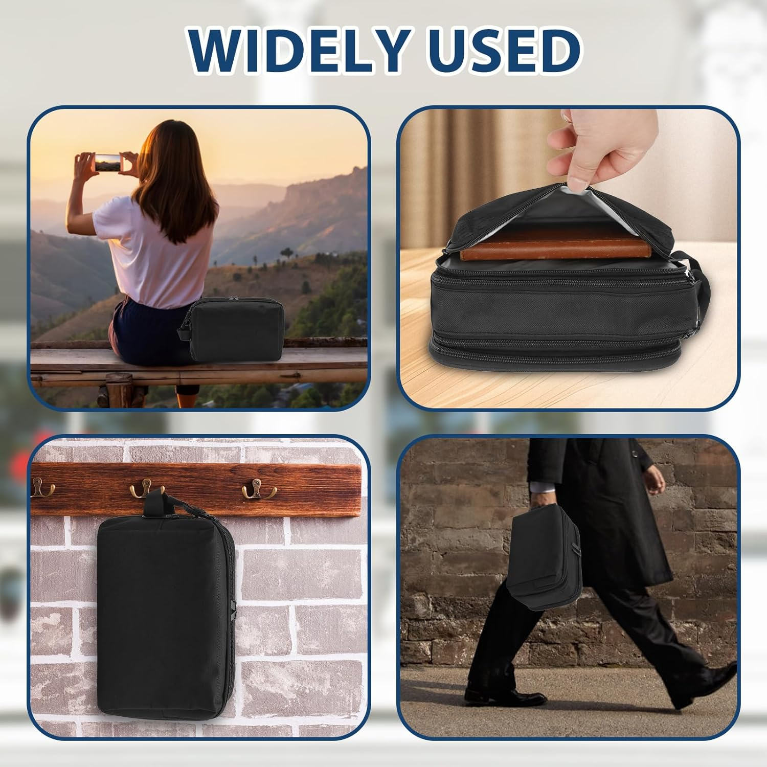 Awobepl Travel Toiletry Bag, Large Capacity Women'S Cosmetic Bag, Wide Open Double Zipper Shaving Bag for Shaving Accessories image number 2