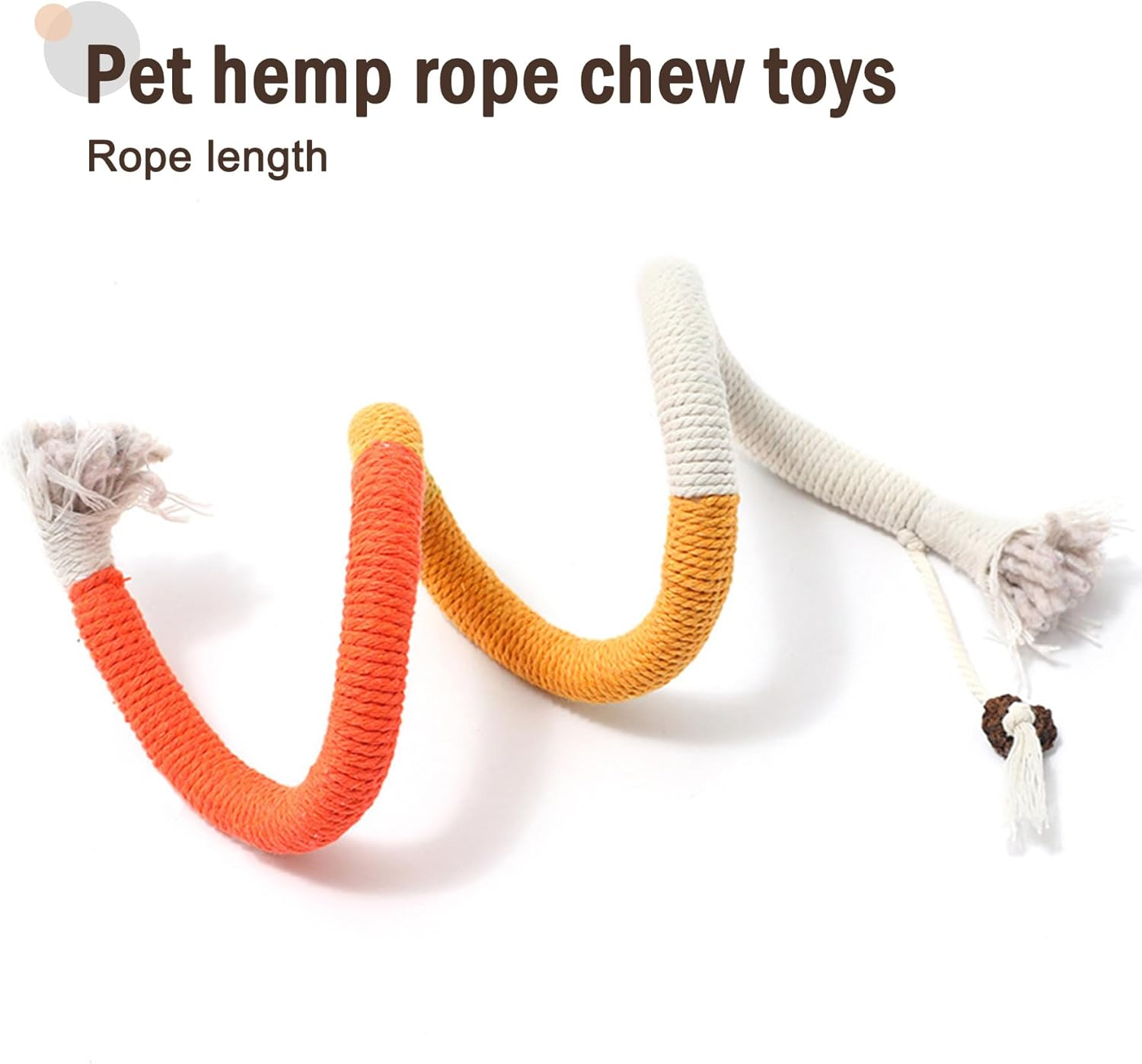 3-Pack Cat Chew Rope Toys with Refillable Catnip &ndash; Safe Organic Teething & Dental Cleaning Toys for Indoor Kittens & Cats &ndash; Interactive Catnip Toys for All Breeds image number 1