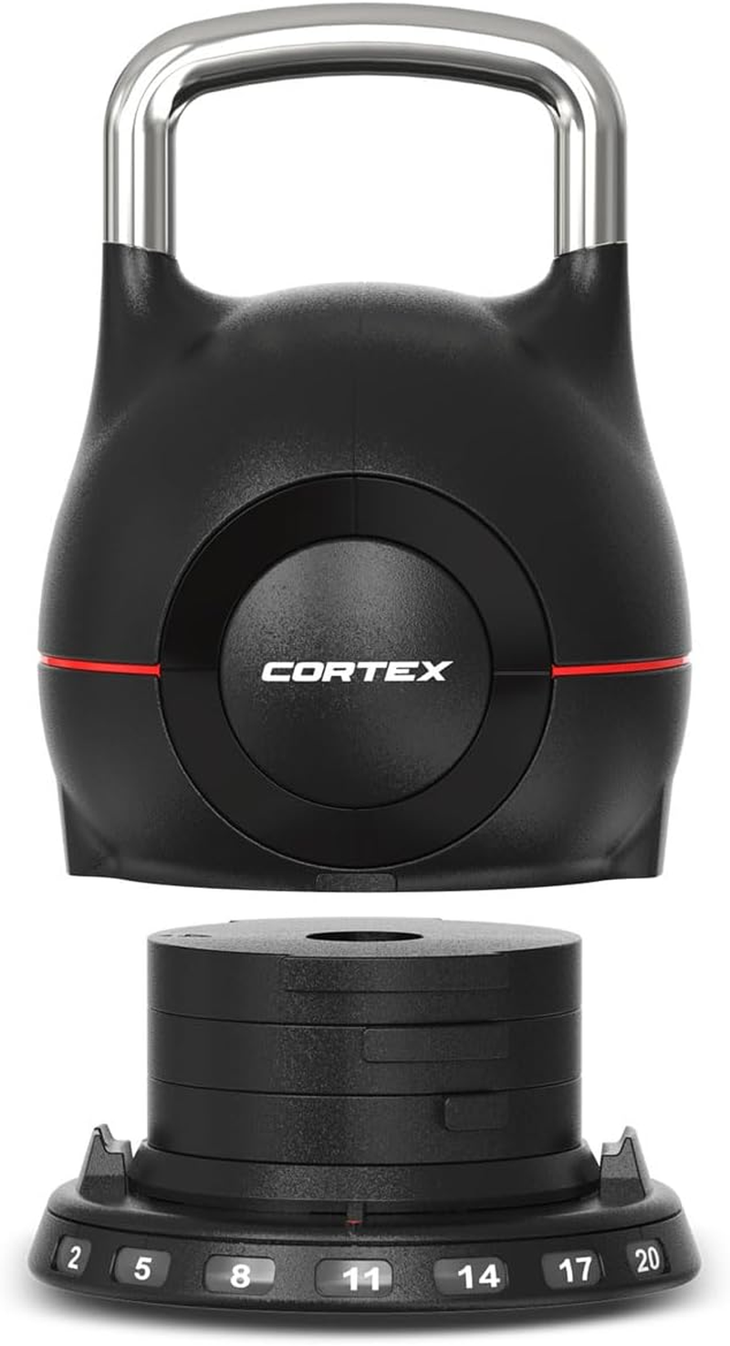 CORTEX 7-In-1 Revolock Quick Adjust 2Kg - 20Kg Kettlebell Revolutionary Fast Twist-Lock System for Easy Weight Adjustments Ergonomic Grip Handles Superior Locking Mechanism User Friendly Steel Weights image number 4