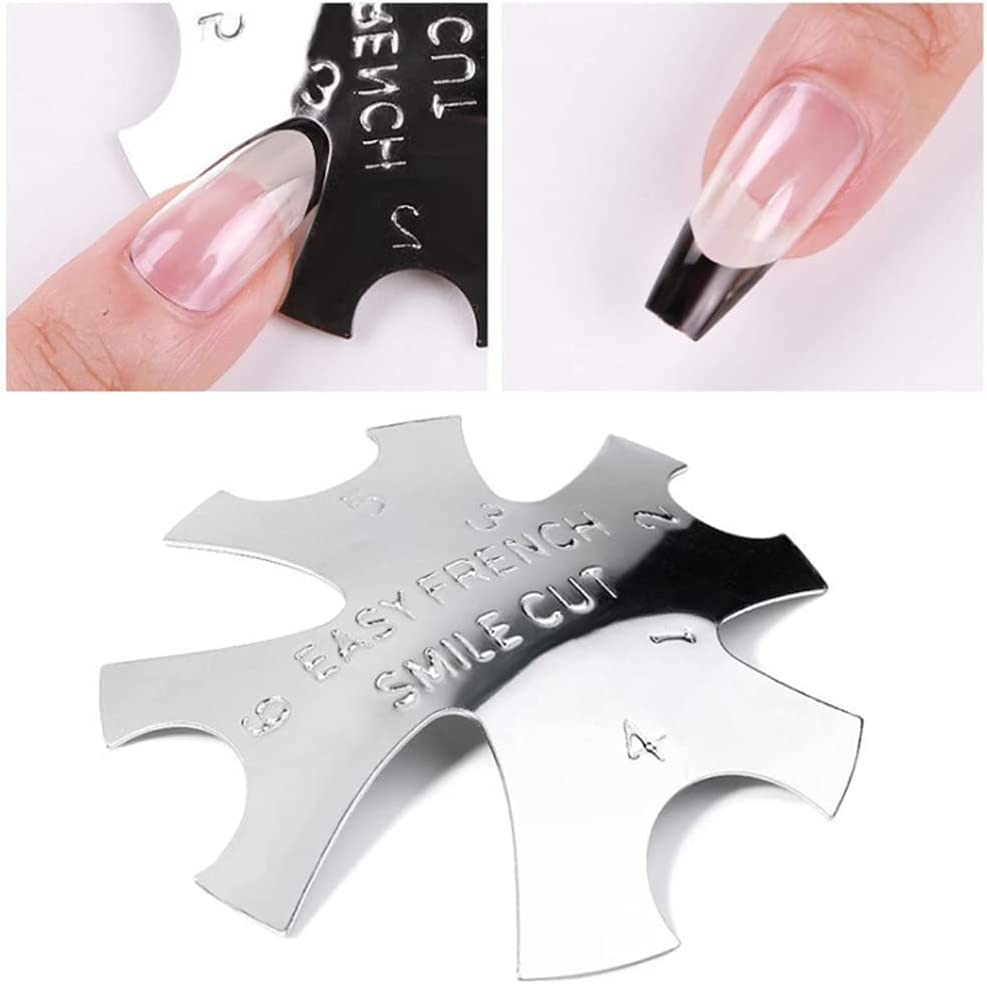 French Cutter for Nails, 3Pcs French Tip Edge Trimmer Easy Smile Line Cutter for Acrylic Nails, V Cut Nail Cutter with 2Pcs Acrylic Brush, 1Pcs French Tip Cutting Knife, 5 Spare Blades image number 3