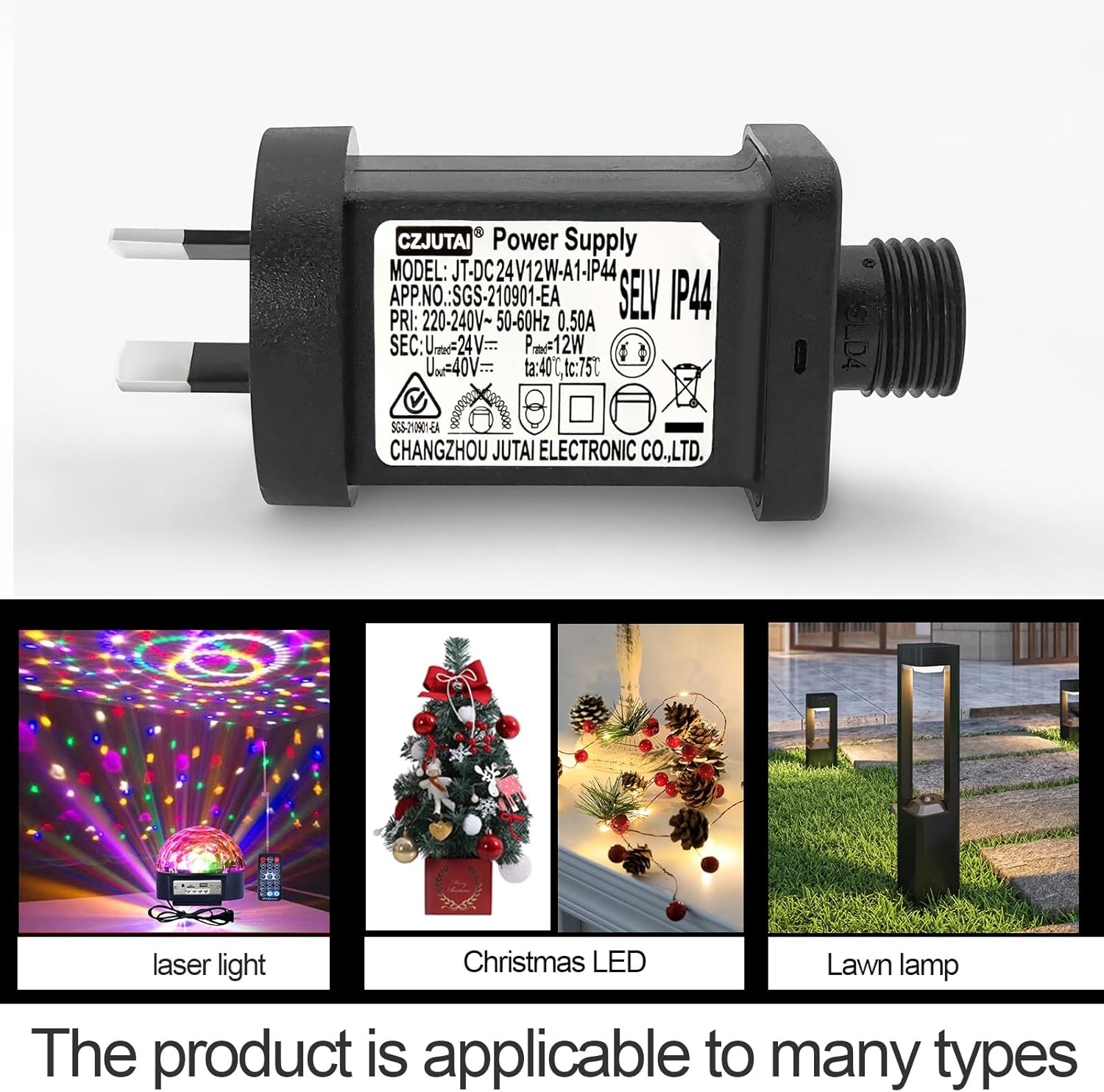 Premieradapter Replacement Power Supply CZJUTAI JT-DC24V12W /9W /7.2W /6W /4.5W /3.6W for Christmas Lighting, String Light, Projector Light, Lawn Lamp, Inflatable Device, [A4T2] image number 3