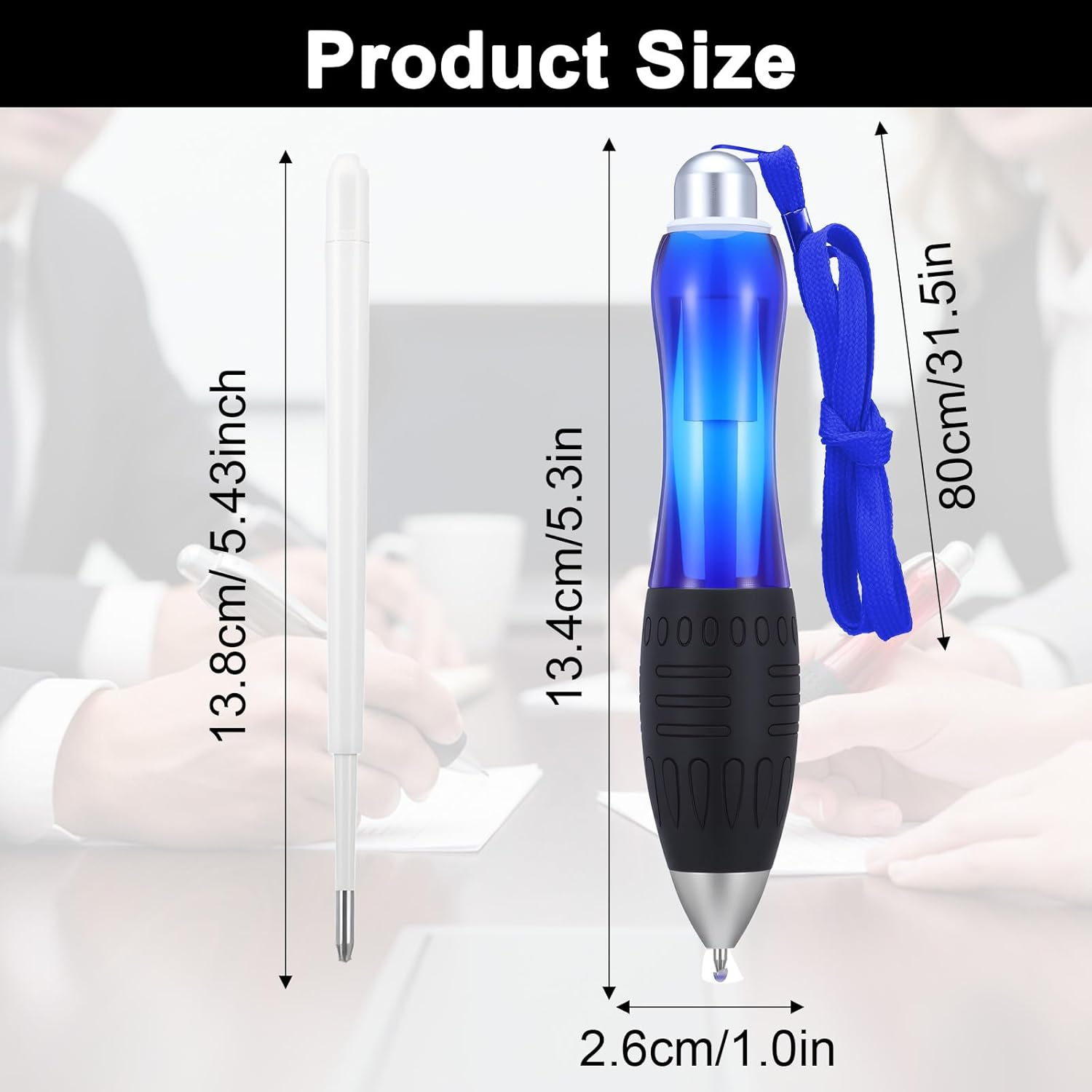 Wanmu 21 Pcs Big Fat Pens Aids Writing, Heavy Weighted Pen Large Wide Grip Pen for Tremor Arthritis Parkinson Low Grip Strength Handicap Carpal Tunnel (3 Pens + 18 Refills) image number 4