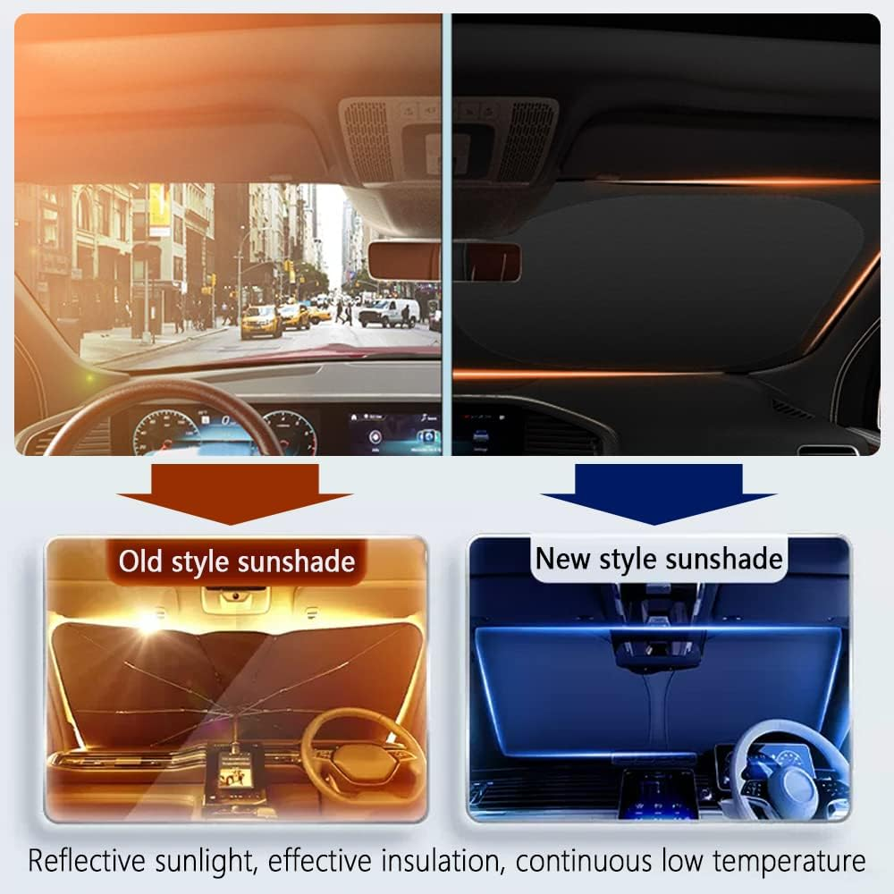 Sunshade for Car Windshield,240T Thickened Windshield Sun Shade for Blocking 99% Sunlight & Heat,Summer Car Essentials Sun Cover for Car Windshield Fits,Truck,Suv image number 3