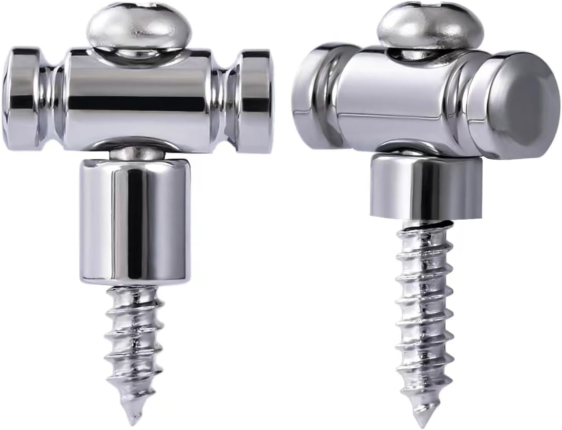 Guyker Guitar Roller String Retainers(Set of 2) &ndash; String Guide, Strings Trees Replacement Part for Electric Guitars, SR1 Chrome