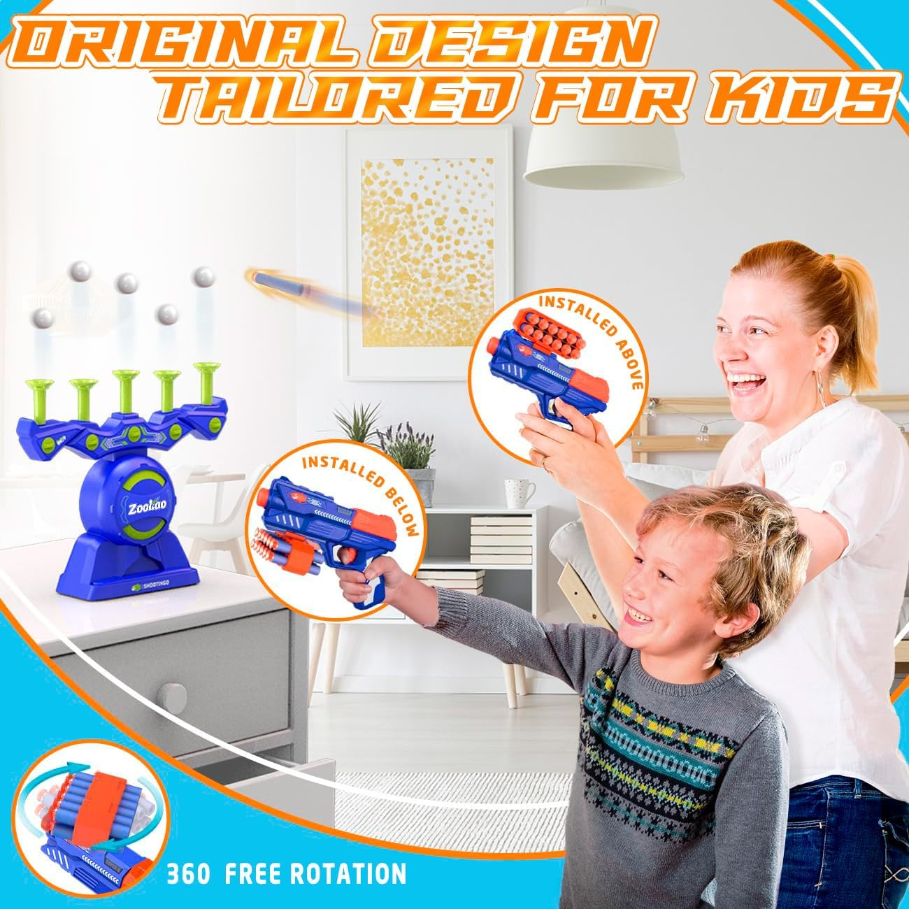 Zookao Hover Toy Gun for Gun Target, from 6 7 8 9 10 11 12 Years Boy Christmas Birthday Gifts - Indoor & Outdoor Games for Kids image number 6
