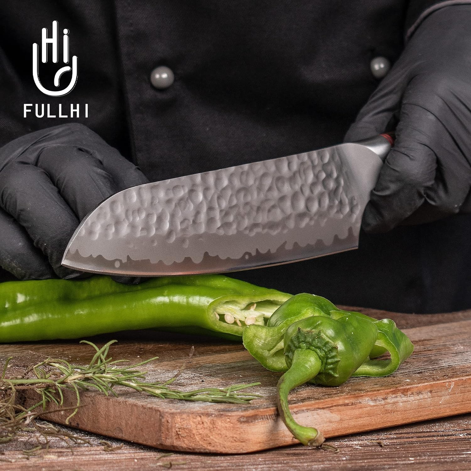 FULLHI Knife Set 13Pcs Japanese Knife Set, Premium Stainless Steel Kitchen Knife Set with Knife Roll Bag image number 3