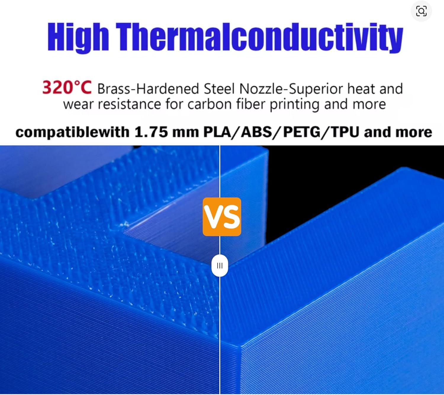 For Elegoo Centauri Carbon Hot End, for Elegoo Hot End Ceramic Hotend Kit for Elegoo, 0.4MM Hardened Steel Nozzle & Brass Nozzle, Heat Sink, 3X Silicone Socks, 2X Nozzle Brushes-0.8Mm