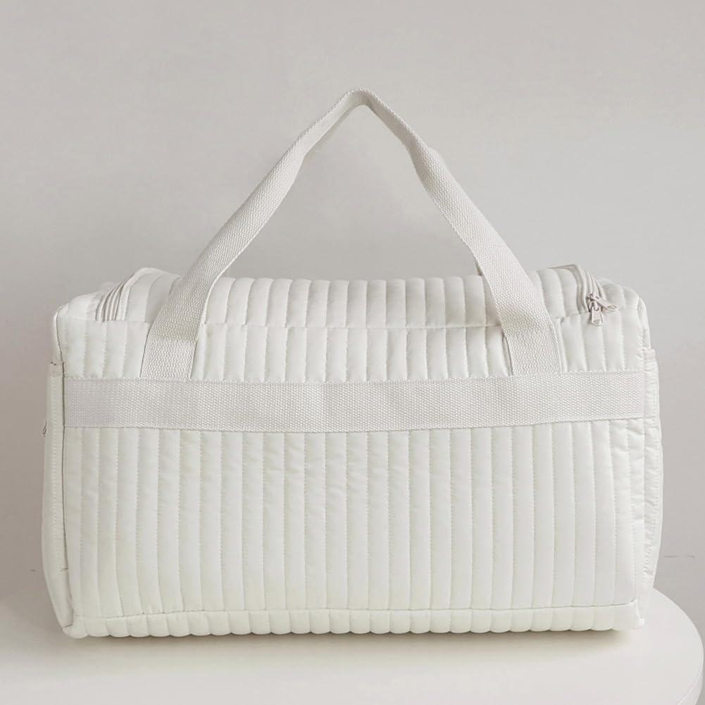 Quilted Diaper Bag Large Capacity Cute Travel Bag for Hospital and Weekender Travel - One Bear image number 5