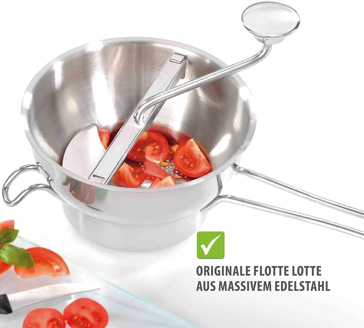 GEFU Flotte Lotte Multifunctional Food Mill, Silver, 24200 image number 3