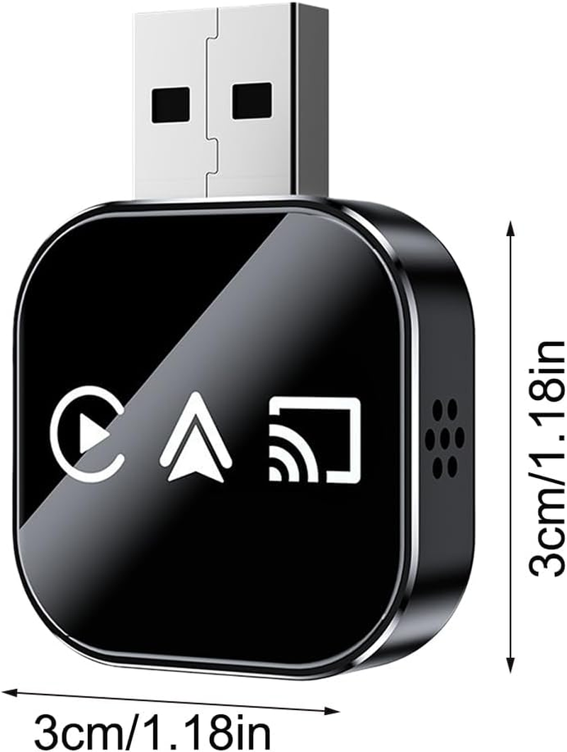 Car Display Converter - Plug and Play Converter | Wireless Mirror Phone to Car Screen Adapter | for Daily Commuting Long Distance Travel Highway Navigation Music Streaming Calling Parking Assistance - Black image number 6