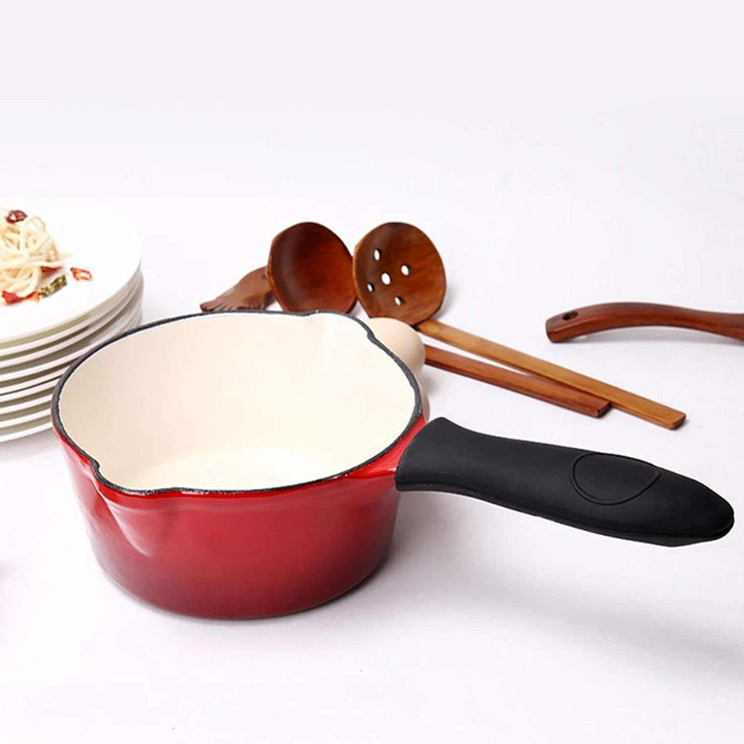 Silicone Hot Handler Holder Reusable Diswasher 6 Pcs Heat Resistant Pot Handle Sleeve Non-Slip Potholder Dishwasher Safe Rubber Grip Handle Cover for Pans, Cast Iron, Griddles, Cookware Handles Black image number 6