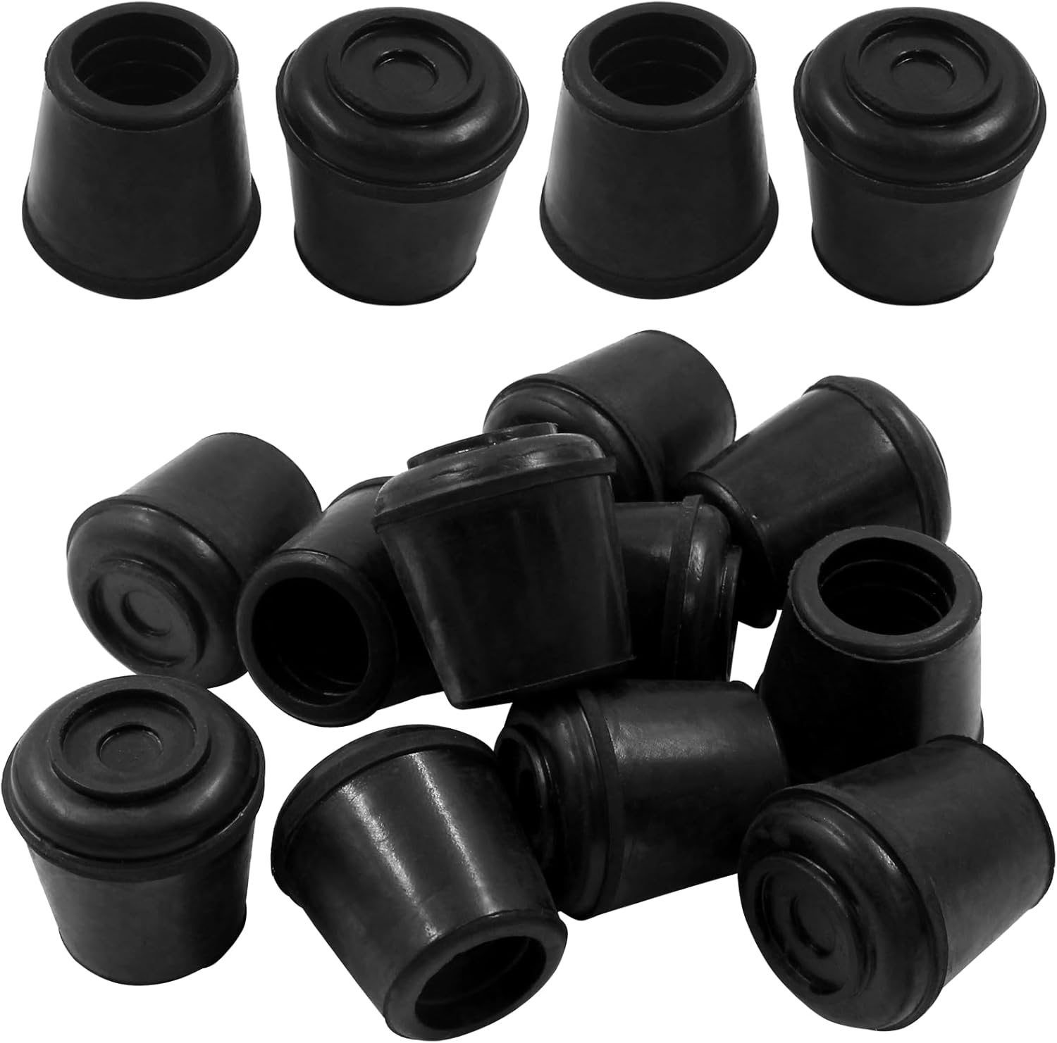 16Pcs 5/8 Inch (16Mm) Chair Leg Tips Caps, round Rubber Non-Slip Folding Chair Leg End Caps Black Furniture Table Feet Caps Floor Protector Cover for Hardwood Floors image number 4